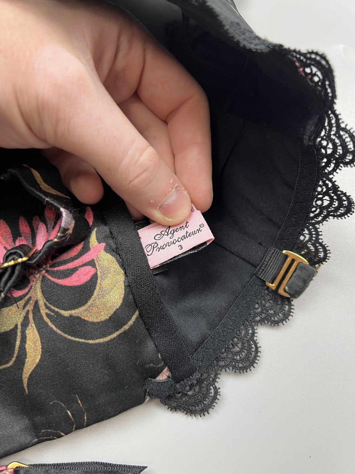 Designer × Other Agent Provocateur Floral Pattern Suspender (Y0561) Size ONE SIZE - 3 Thumbnail