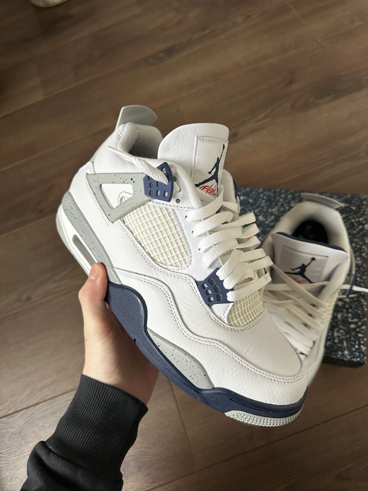 Jordan Brand Jordan 4 Midnight Navy Size US 9.5 / EU 42-43 - 7 Thumbnail