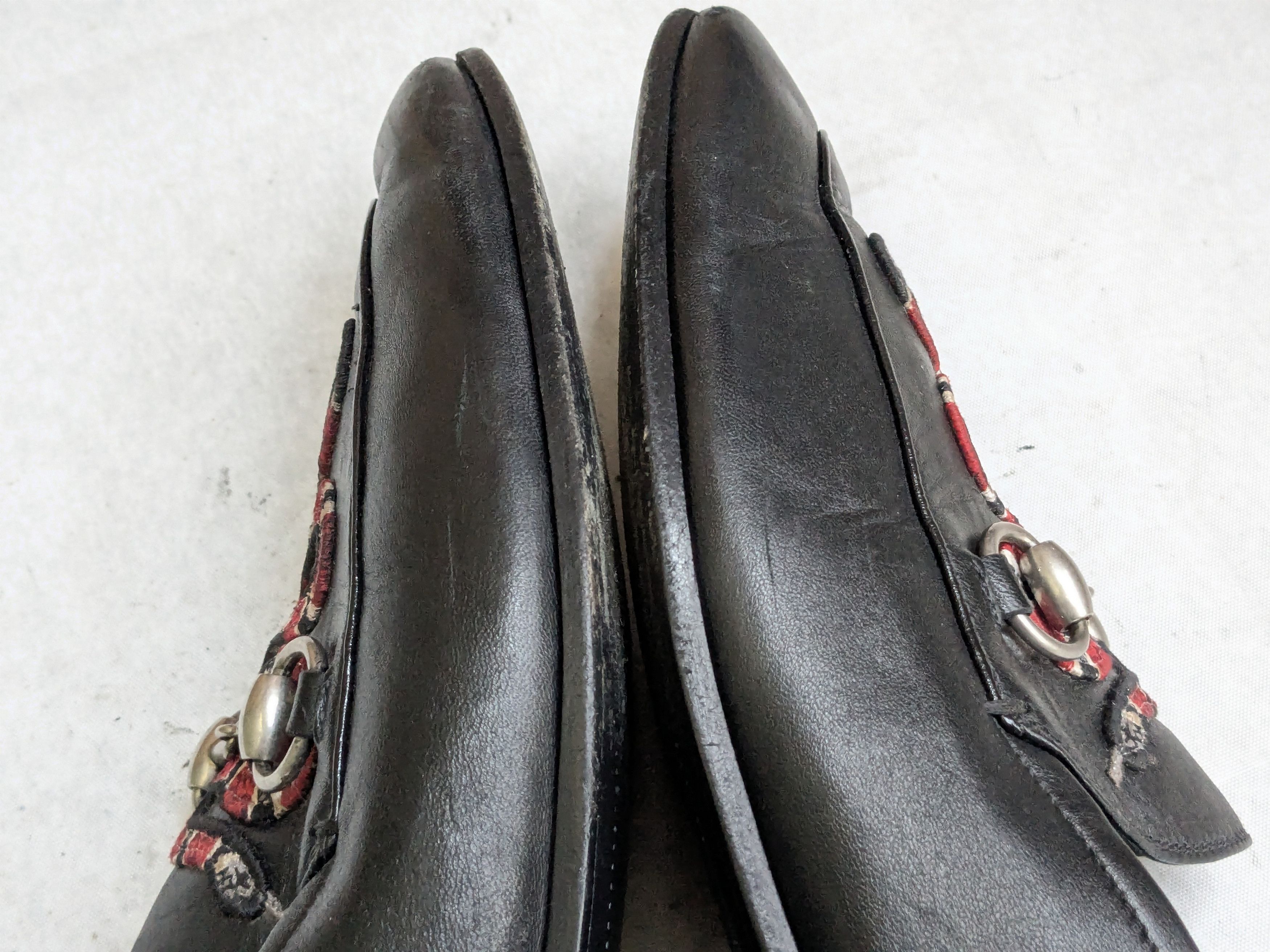 Gucci Gucci Horsebit Loafers Black Leather Snake 9 Slip Ons Size US 9 / EU 42 - 5 Thumbnail