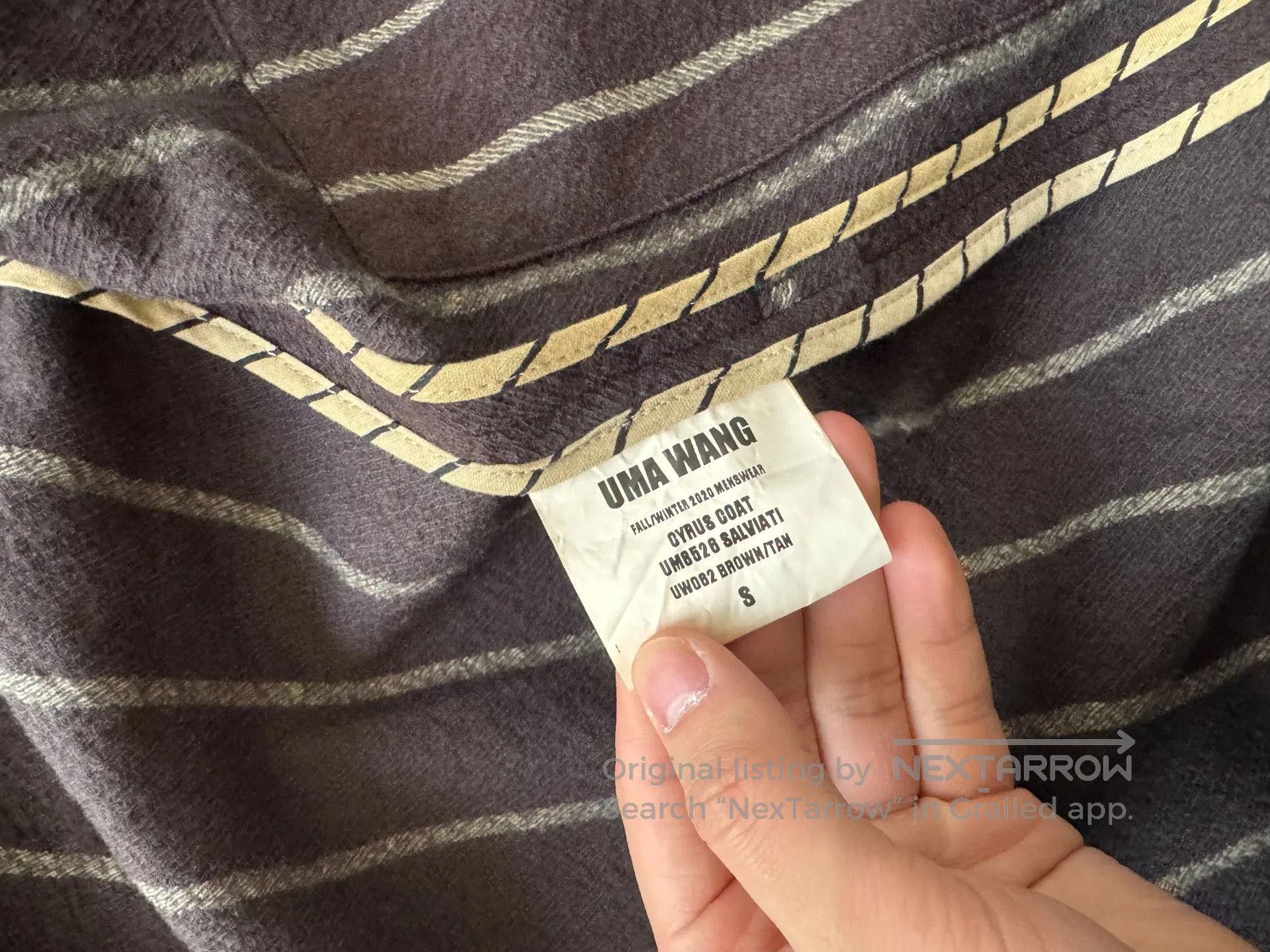Uma Wang Uma Wang 20AW Striped Coat. Size S / US 4 / IT 40 - 4 Thumbnail