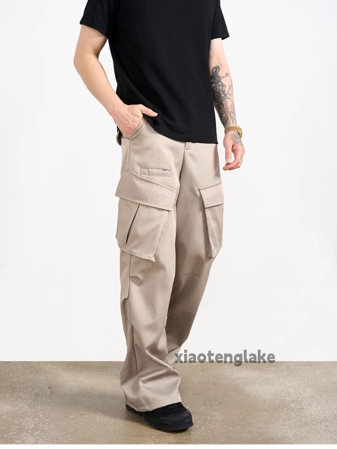 Designer × Japanese Brand × Vintage utility military loose baggy pleated outdoor cargo pants Size US 30 / EU 46 - 1 Thumbnail