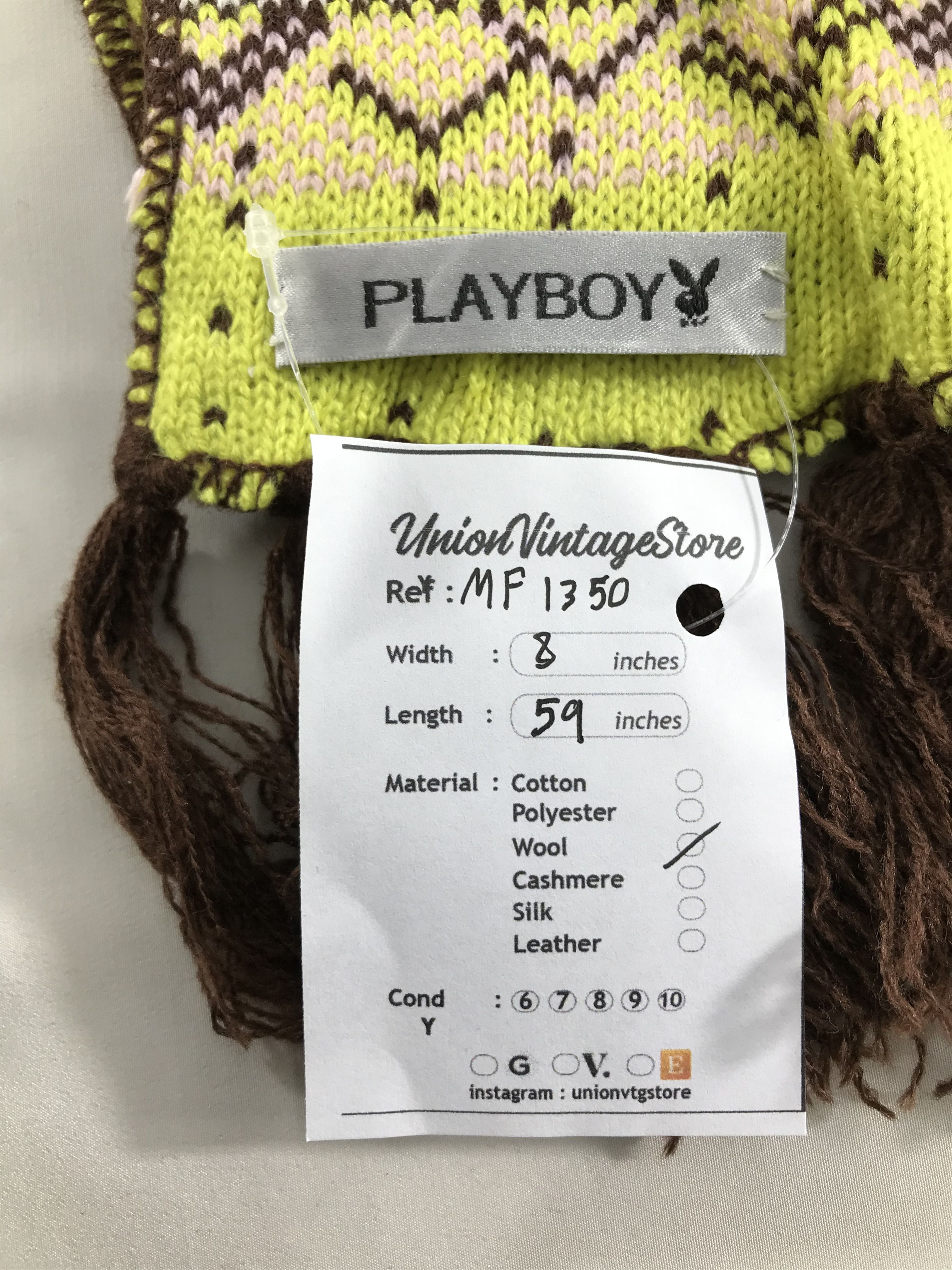 Playboy Vintage Playboy Scarf/Muffler/Neckwear MF1350 Size ONE SIZE - 5 Thumbnail