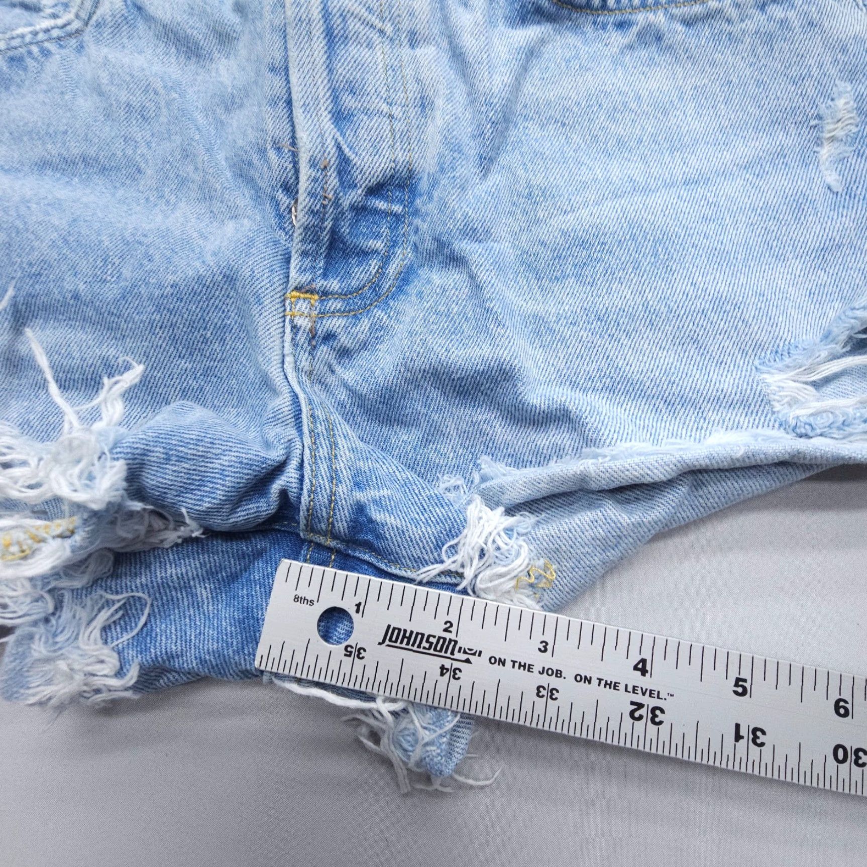 Agolde AGOLDE Parker Distressed Jean Shorts Womens 26 Blue Button Fly Rigid Denim Shirt? Size 26" / US 2 / IT 38 - 6 Thumbnail