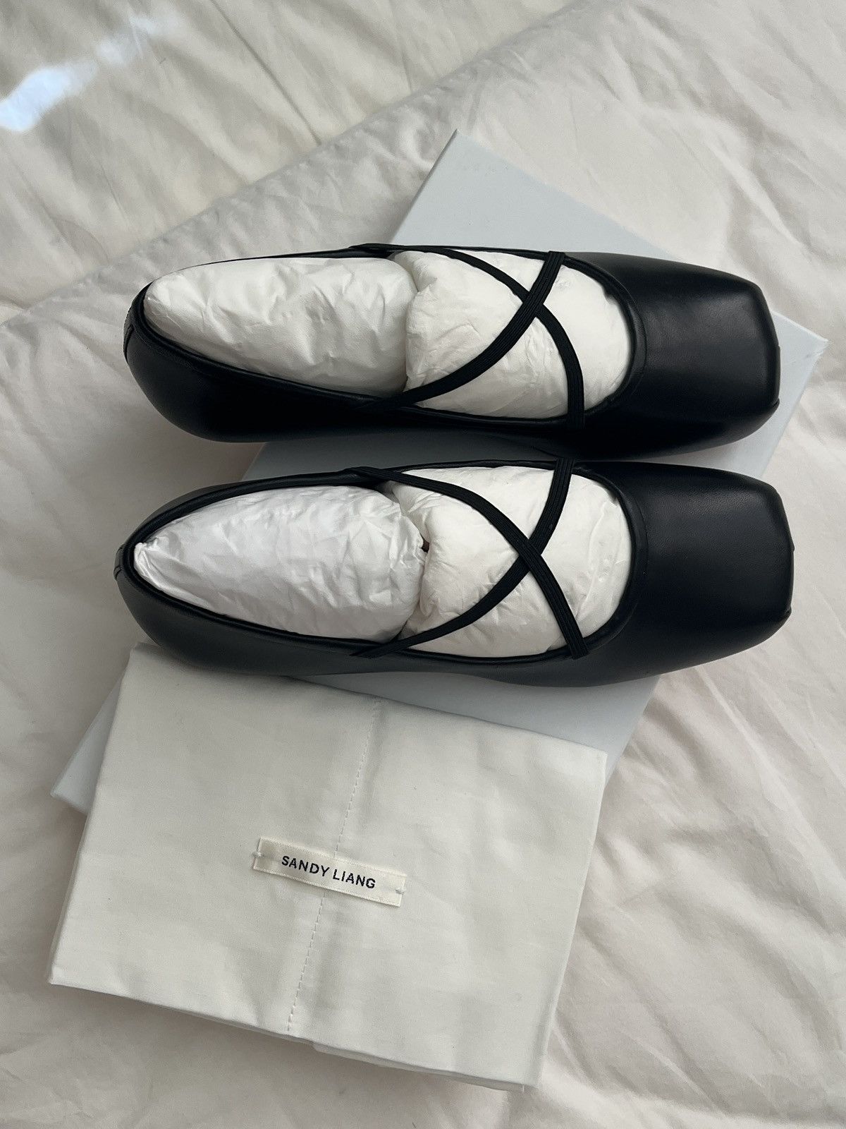 Sandy Liang Criss Cross Ballet Flats Size US 7 / IT 37 - 4 Thumbnail
