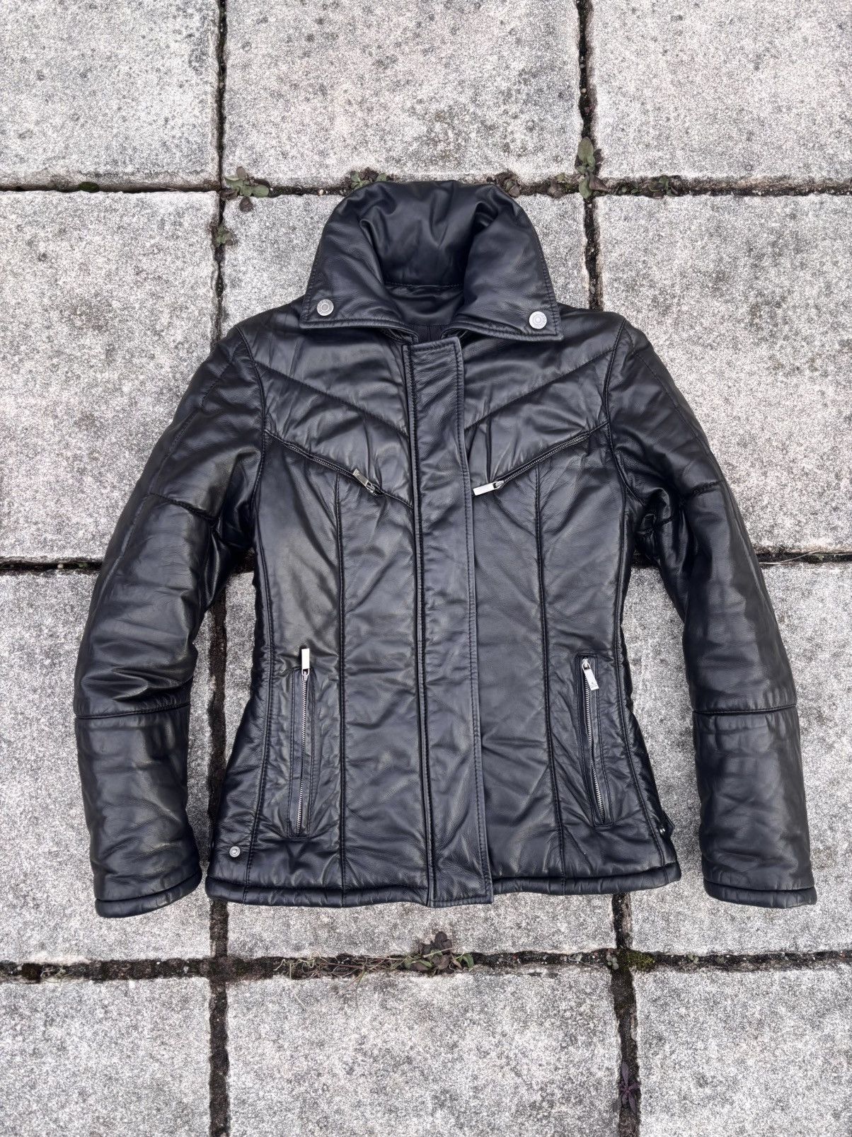 Gucci AW98 gucci by Tom Ford paneled puffer leather jacket Size US S / EU 44-46 / 1 - 1 Thumbnail
