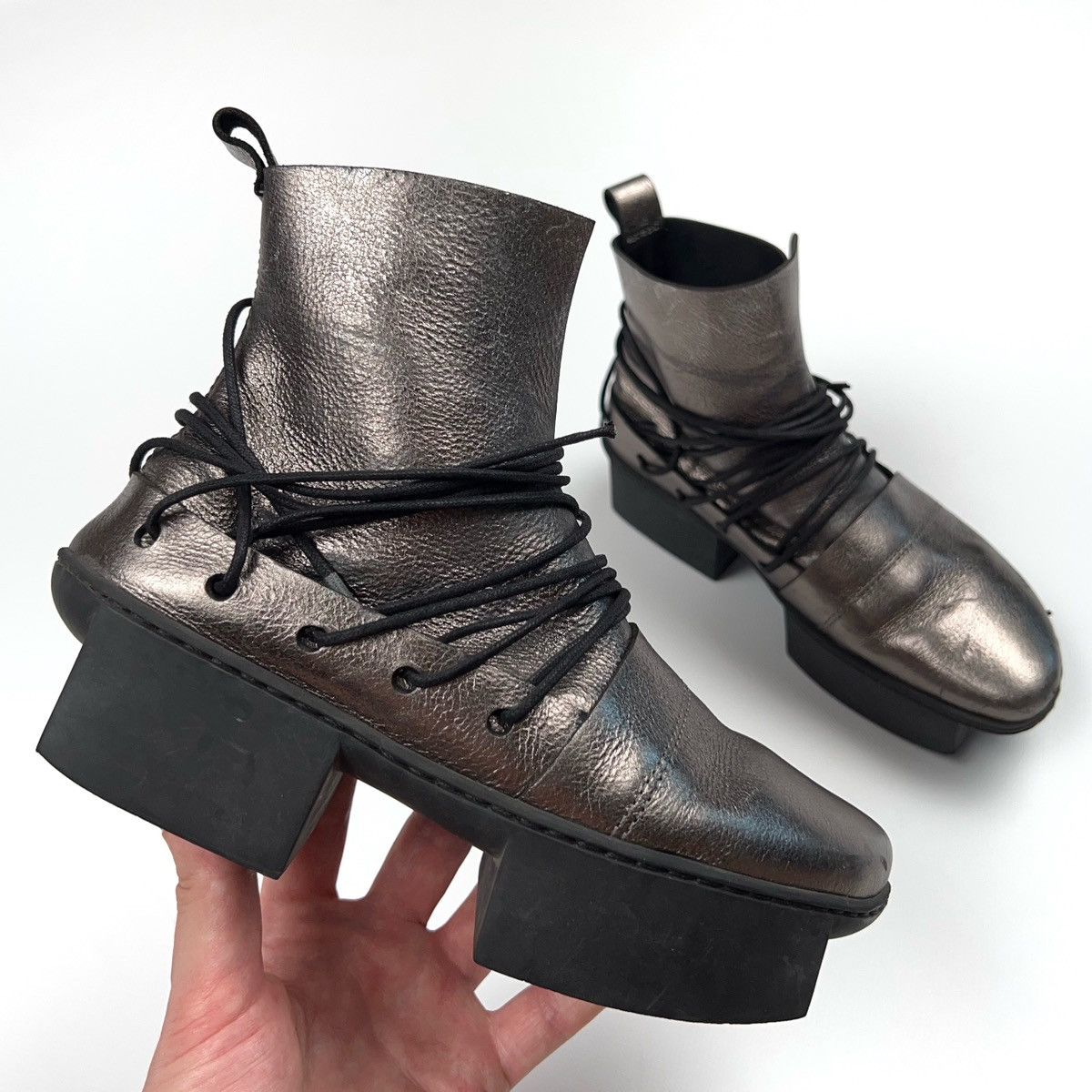 Trippen Trippen Platform Leather Shoes Geisha Happy Dream Avantgarde Size US 5 / IT 35 - 1 Thumbnail