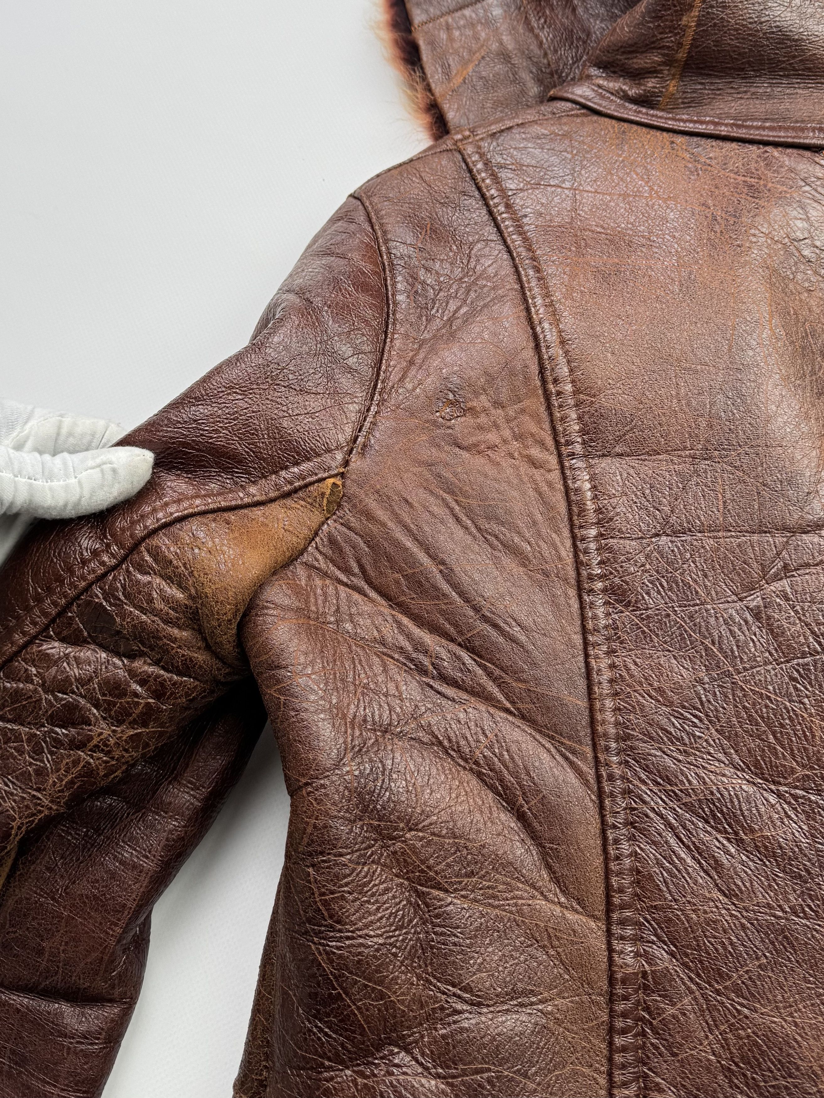 Vintage Vintage Real Sheepskin Hooded Coat B293(V85)E2 Size M / US 6-8 / IT 42-44 - 10 Thumbnail