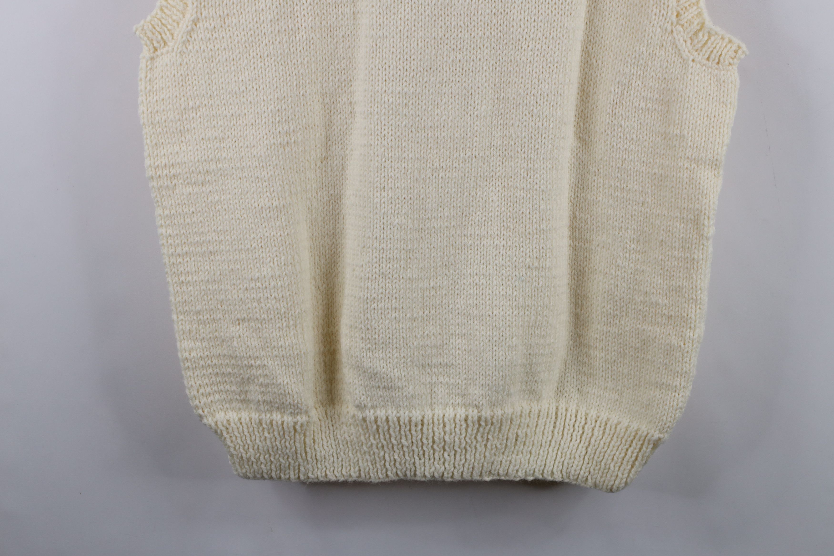 Vintage Vintage 60s 70s Dapper Cable Knit Sweater Vest Cream USA Size US XXL / EU 58 / 5 - 12 Thumbnail