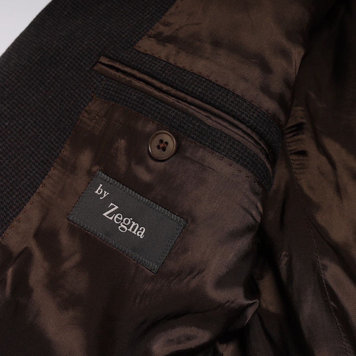 Ermenegildo Zegna Ermenegildo Zegna Brown Abito Suit Wool Cotton Blazer Pants Size 44R - 9 Thumbnail