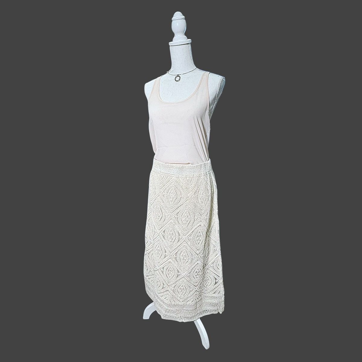 Other Ultra Pink Women’s Crochet Beige Maxi Skirt size Large Size 30" / US 8 / IT 44 - 6 Thumbnail