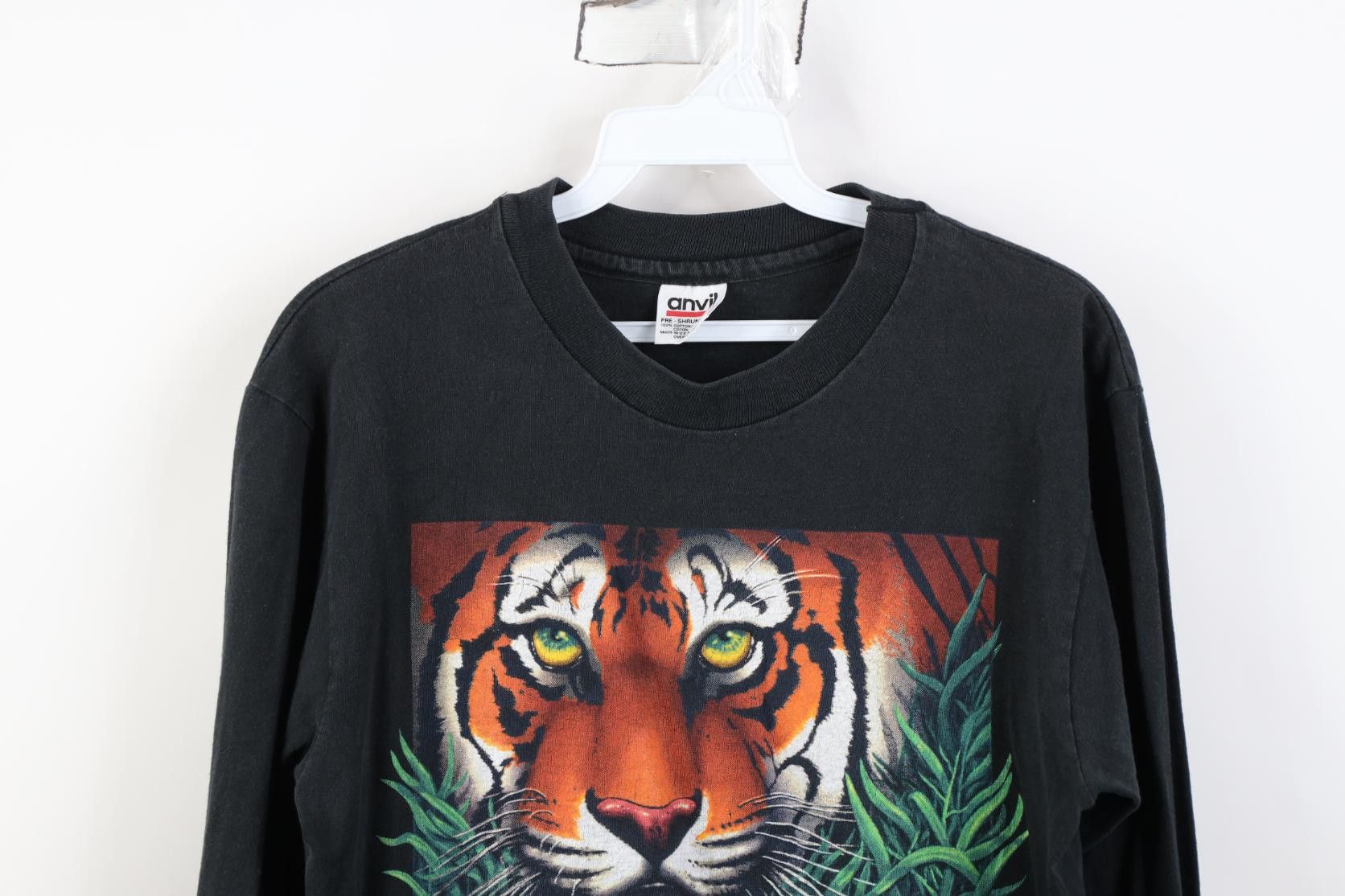 Vintage Vintage 90s Streetwear Tiger Survival Long Sleeve T-Shirt Size M / US 6-8 / IT 42-44 - 2 Thumbnail