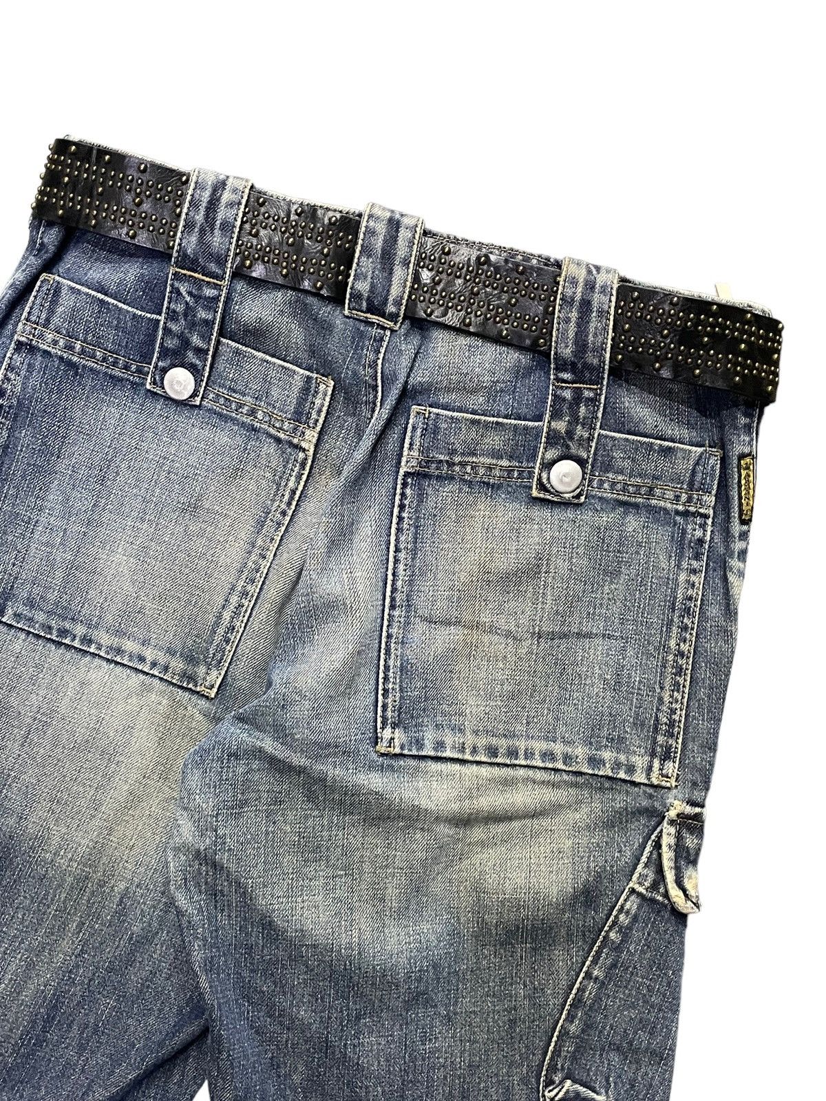 Armani × Designer Vintage Armani Cargo Baggy Jeans Zip Up Ankle With Belt Size US 30 / EU 46 - 10 Thumbnail