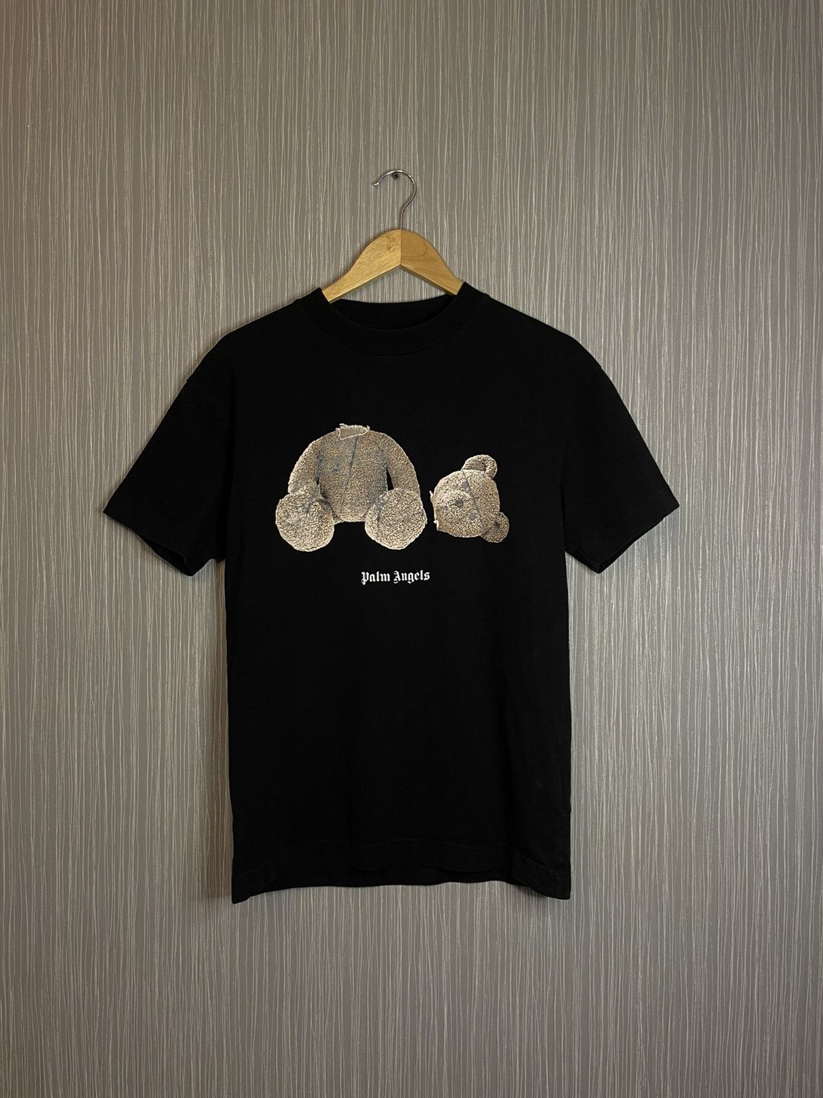 image of Palm Angels Bear T Shirt in Black, Men's (Size XS)