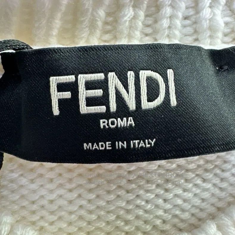 Fendi Fendi Ivory Letter Sweater Size US S / EU 44-46 / 1 - 6 Thumbnail