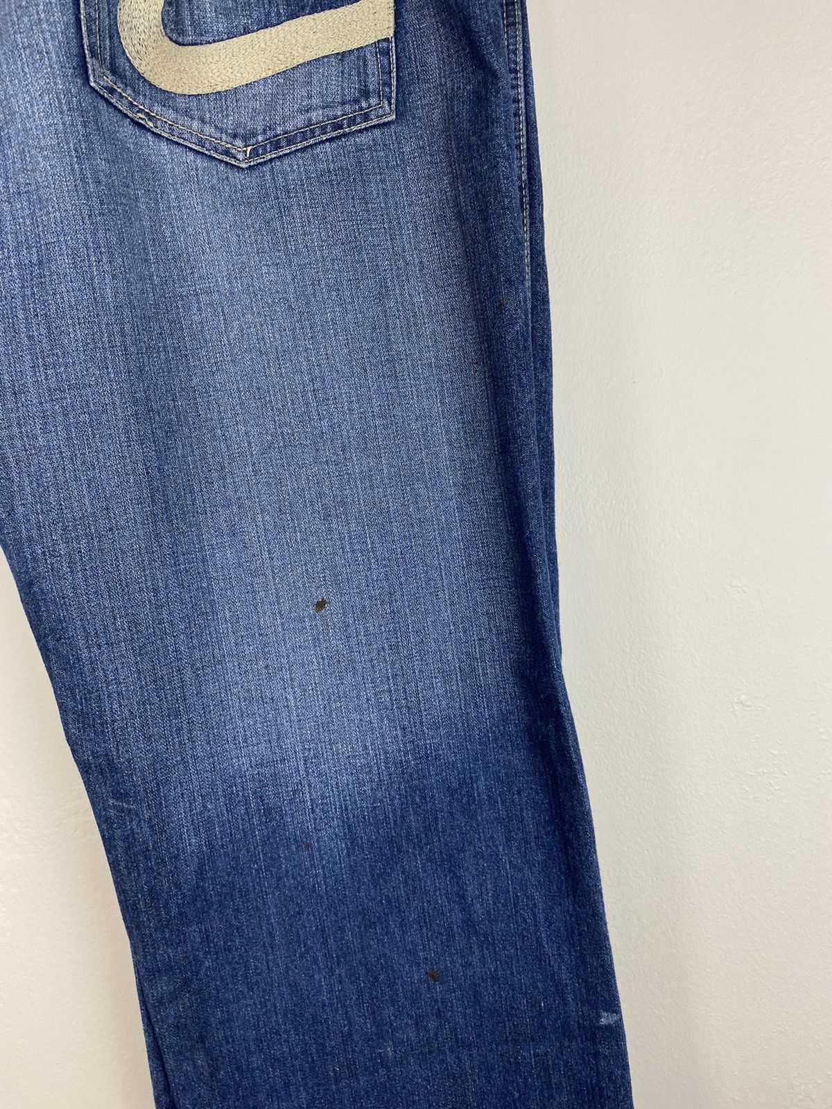 Japanese Brand Vintage Evolution Jeans Back Design Embroidered Denim Jeans Size US 34 / EU 50 - 16 Thumbnail