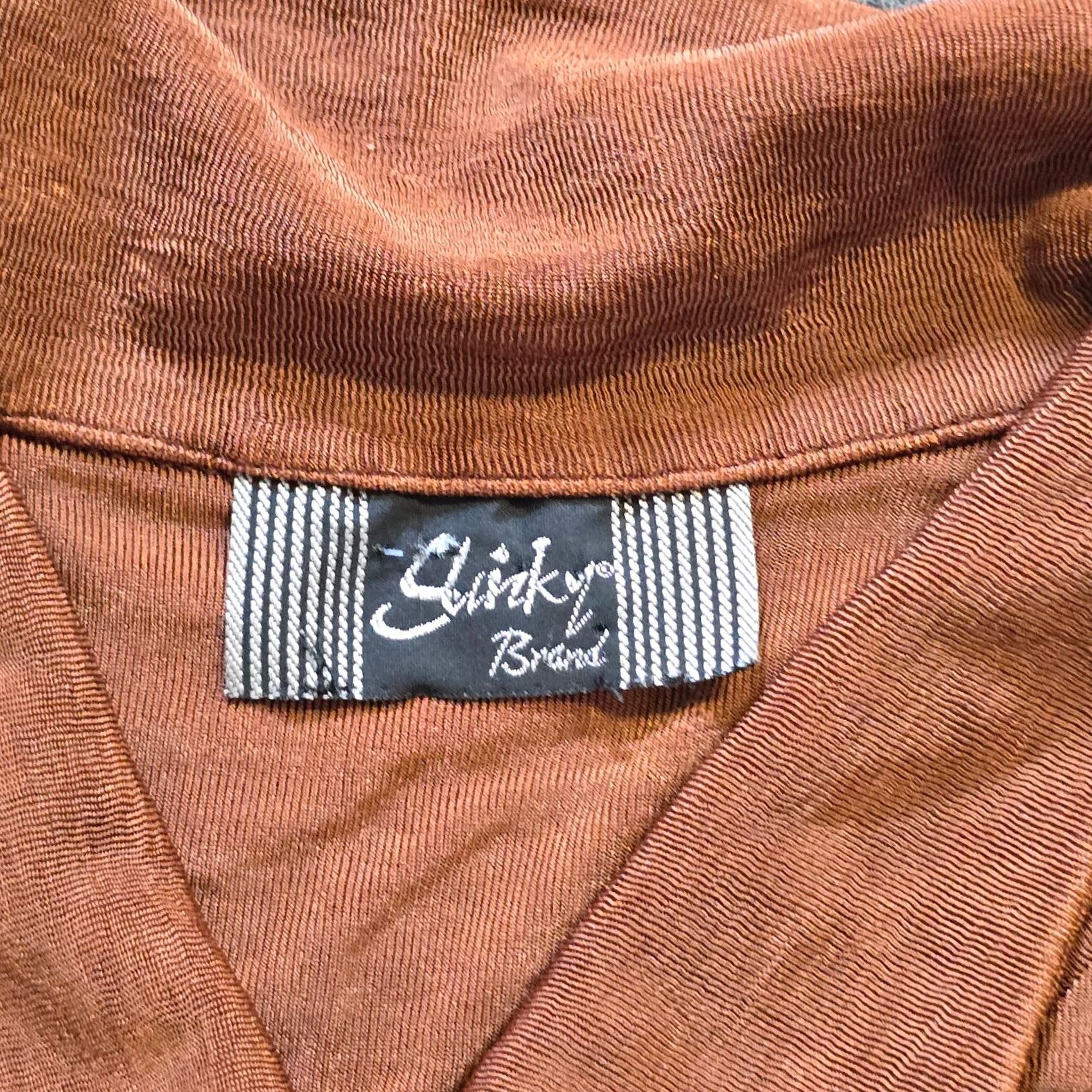 J Brand Slinky Brand Cardigan Womens XL Brown Long Sleeve Stretchy Knit Top Shirt Womens Cardigan - Size XL / US 12-14 / IT 48-50 - 4 Thumbnail