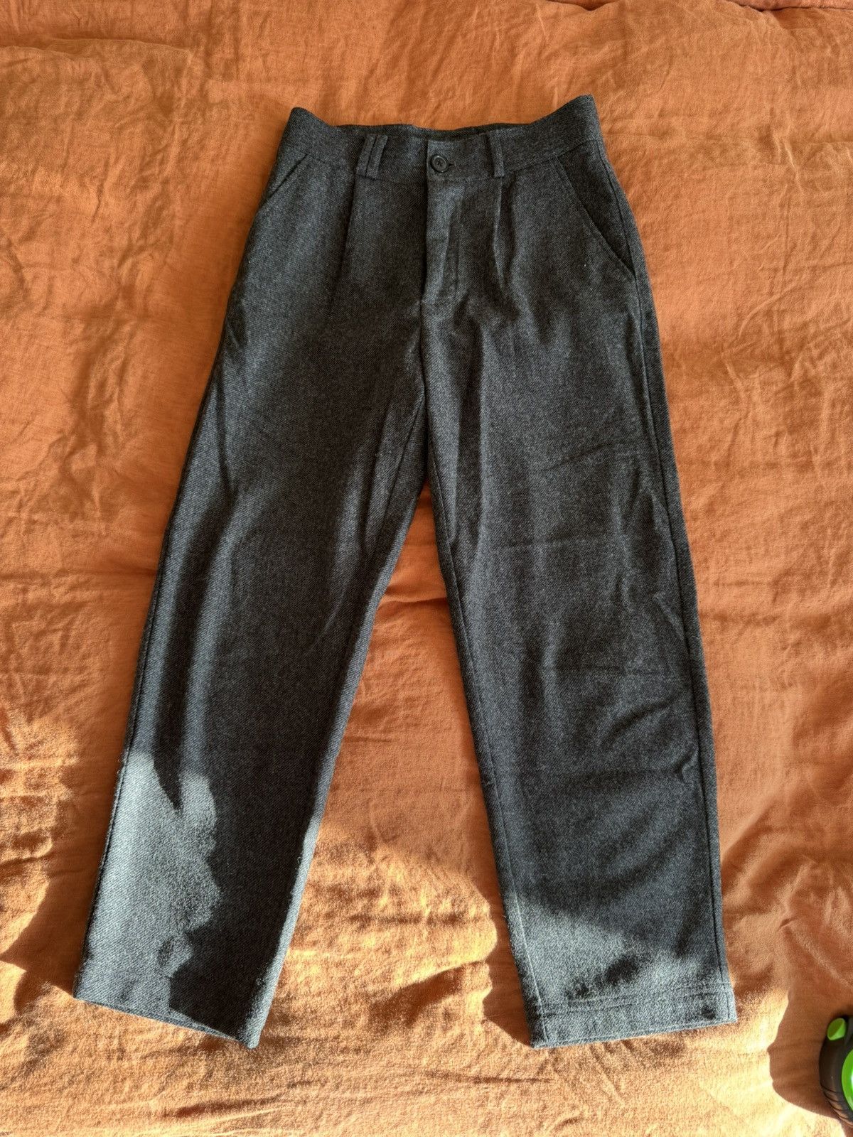 I Love Ugly I Love Ugly "Slim Kobe" Wool Blend Trousers Size US 27 - 1 Thumbnail