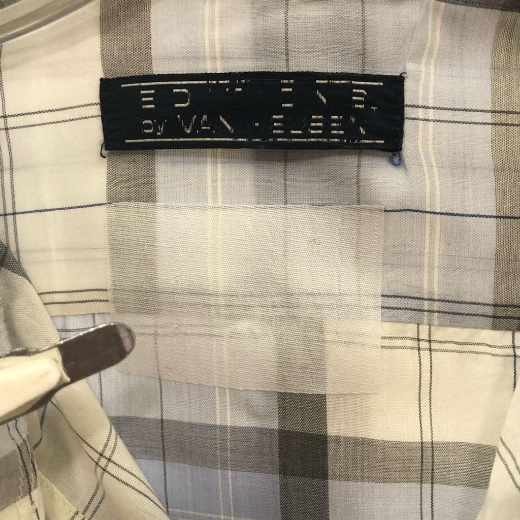 Vintage 90s western cowboy blue cream plaid short sleeves shirt sz M Size US M / EU 48-50 / 2 - 5 Thumbnail