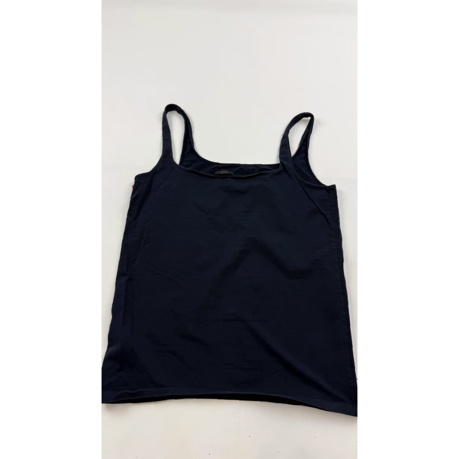 Cos COS Tank Top Women Large Black Spaghetti Strap Camisole Minimalist Scoop Neck Sleeveless Shirt 90s? Size L / US 10 / IT 46 - 4 Thumbnail