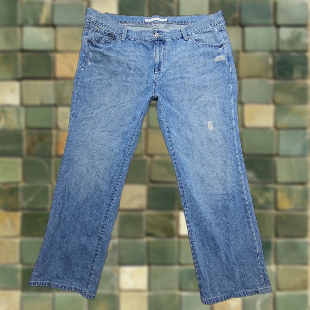Old Navy Old Navy jeans Plus Size 18 Blue Straight Cotton Denim 2009 Y2K Low Rise 30in Inseam Regular Fit Womens Jeans Size 40" / US 18 - 1 Thumbnail