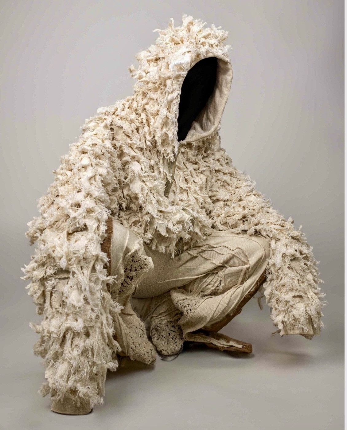 Other NTMB Custom Cropped Beige Oversized Yeti Over Hoodie Size US XL / EU 56 / 4 - 1 Thumbnail