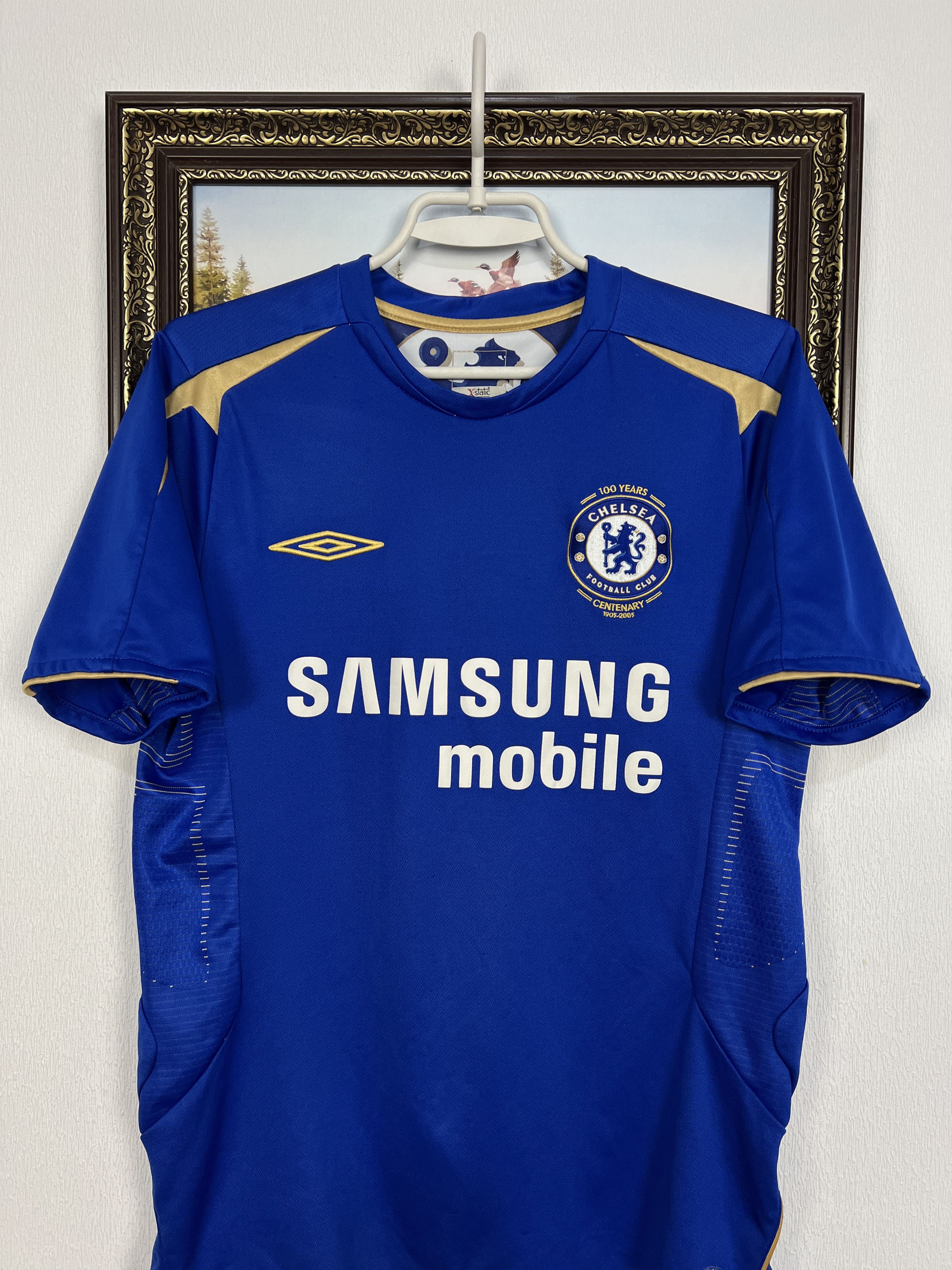 Umbro Chelsea football shirt 2005 Soccer Jersey Blue Trikot XS Size US XS / EU 42 / 0 - 2 Thumbnail