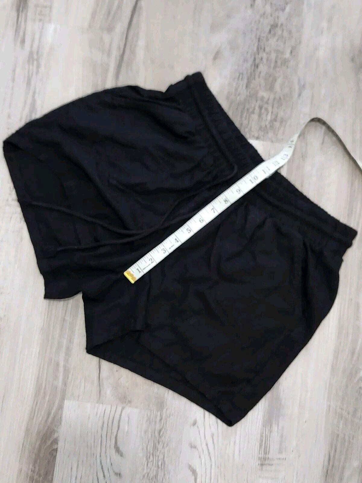 Torrid Torrid Linen Blend Shorts 00 Large Black Pockets Drawstring Size 36" / US 14 / IT 50 - 6 Thumbnail