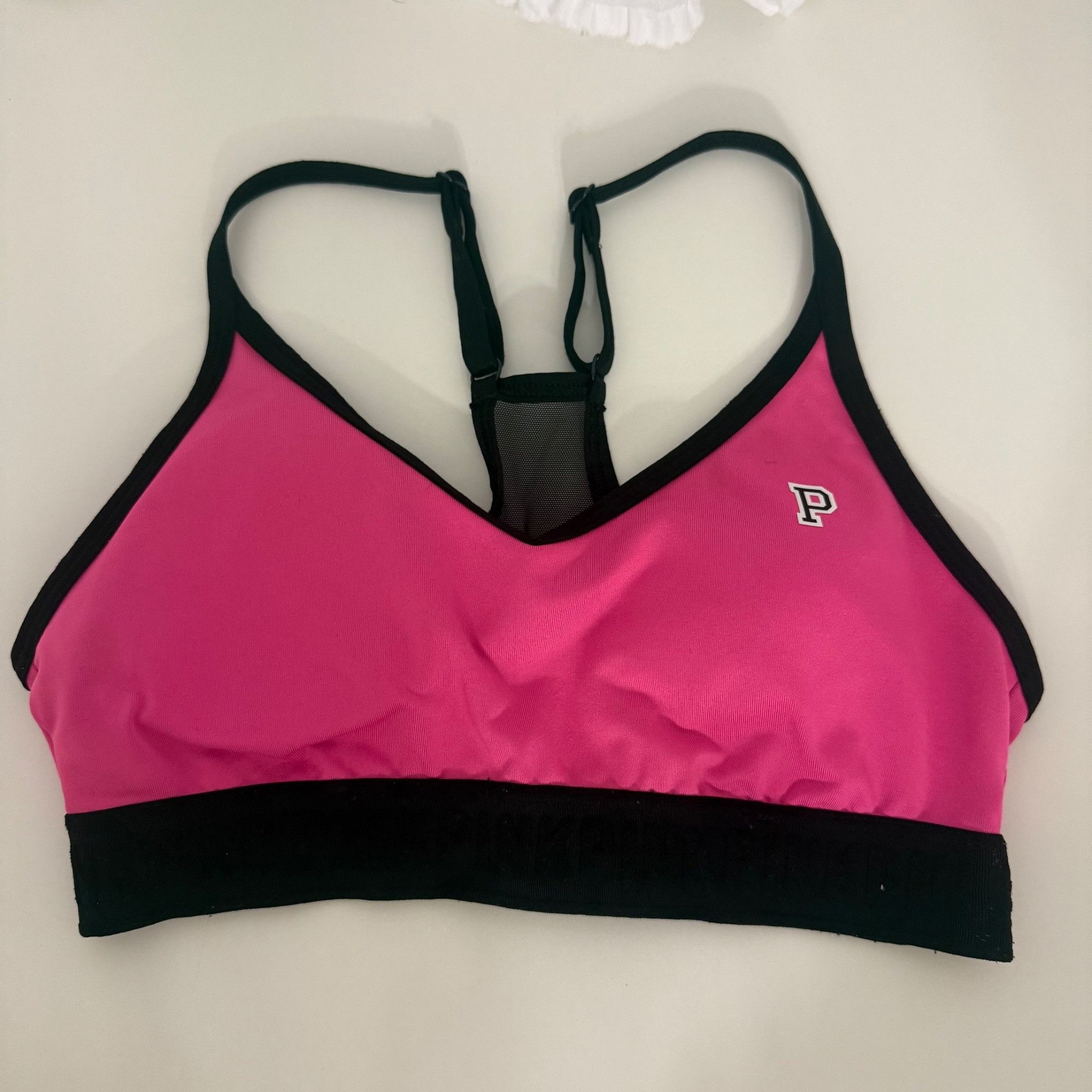 Victoria's Secret Victorias Secret Pink Ultimate Racerback Sports Bra Lightly Size ONE SIZE - 1 Thumbnail