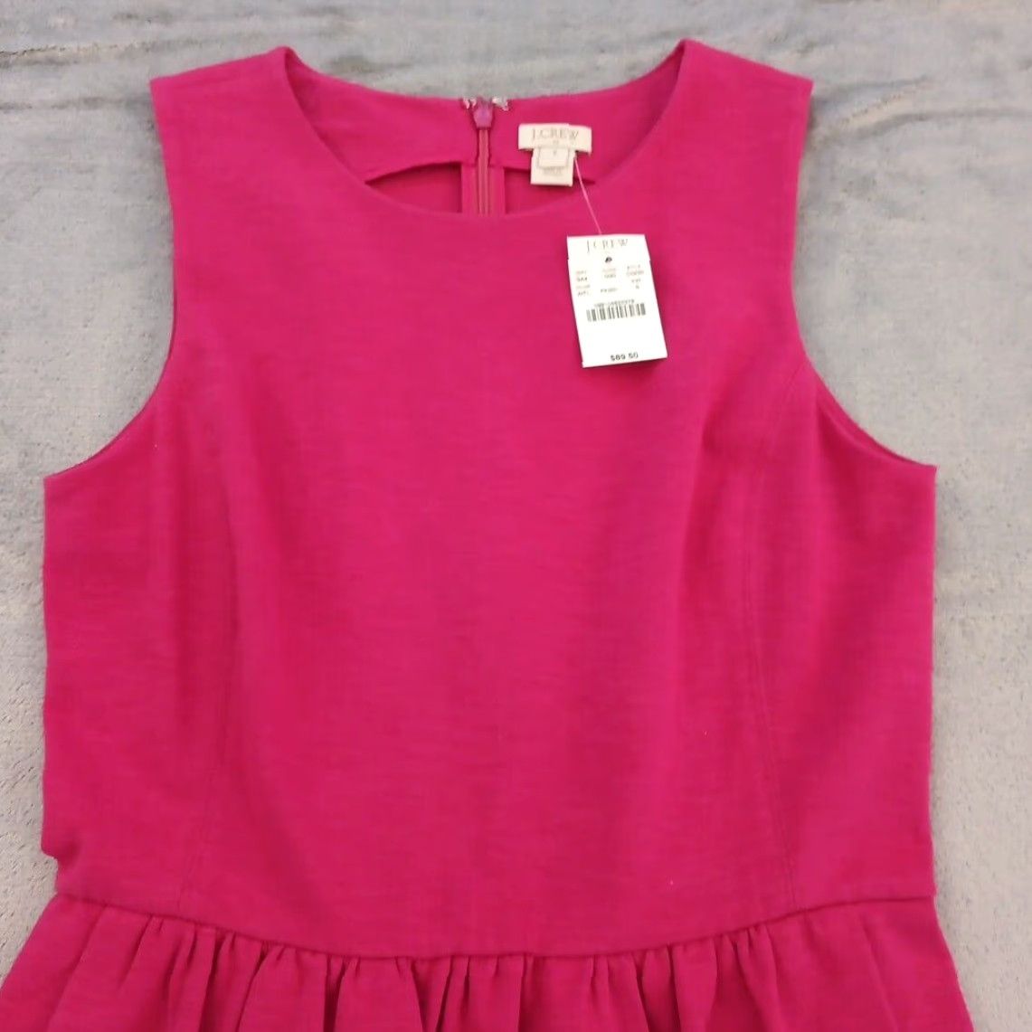 J.Crew J.CREW Dress Small Pink Knee Length Sleeveless Fit & Flare Women Regular Size S Size S / US 4 / IT 40 - 2 Thumbnail