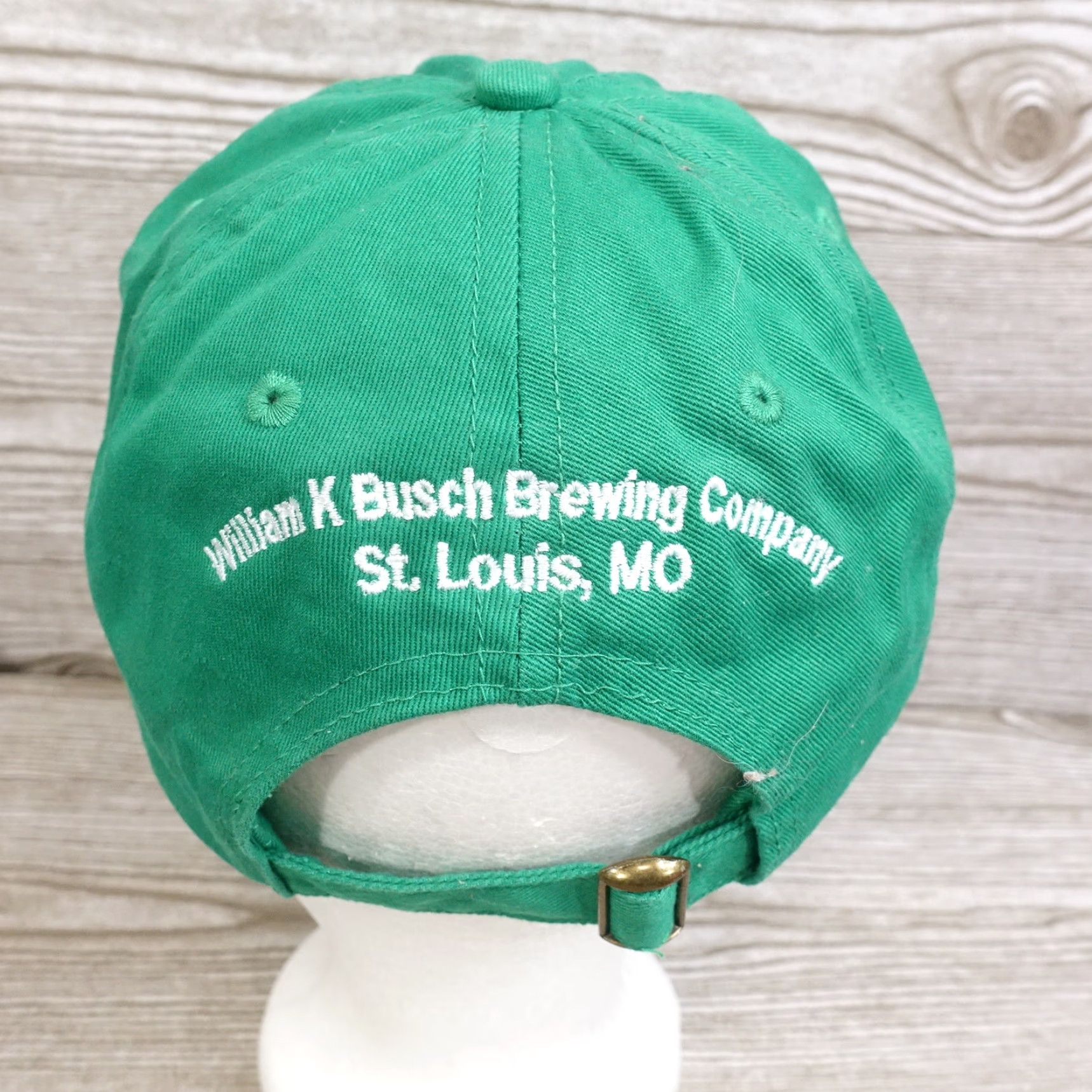 Logo 7 KRAFTIG Green Baseball Hat Adult One Size Adjustable Strapback St Louis Beer Logo Unisex Size ONE SIZE - 5 Thumbnail