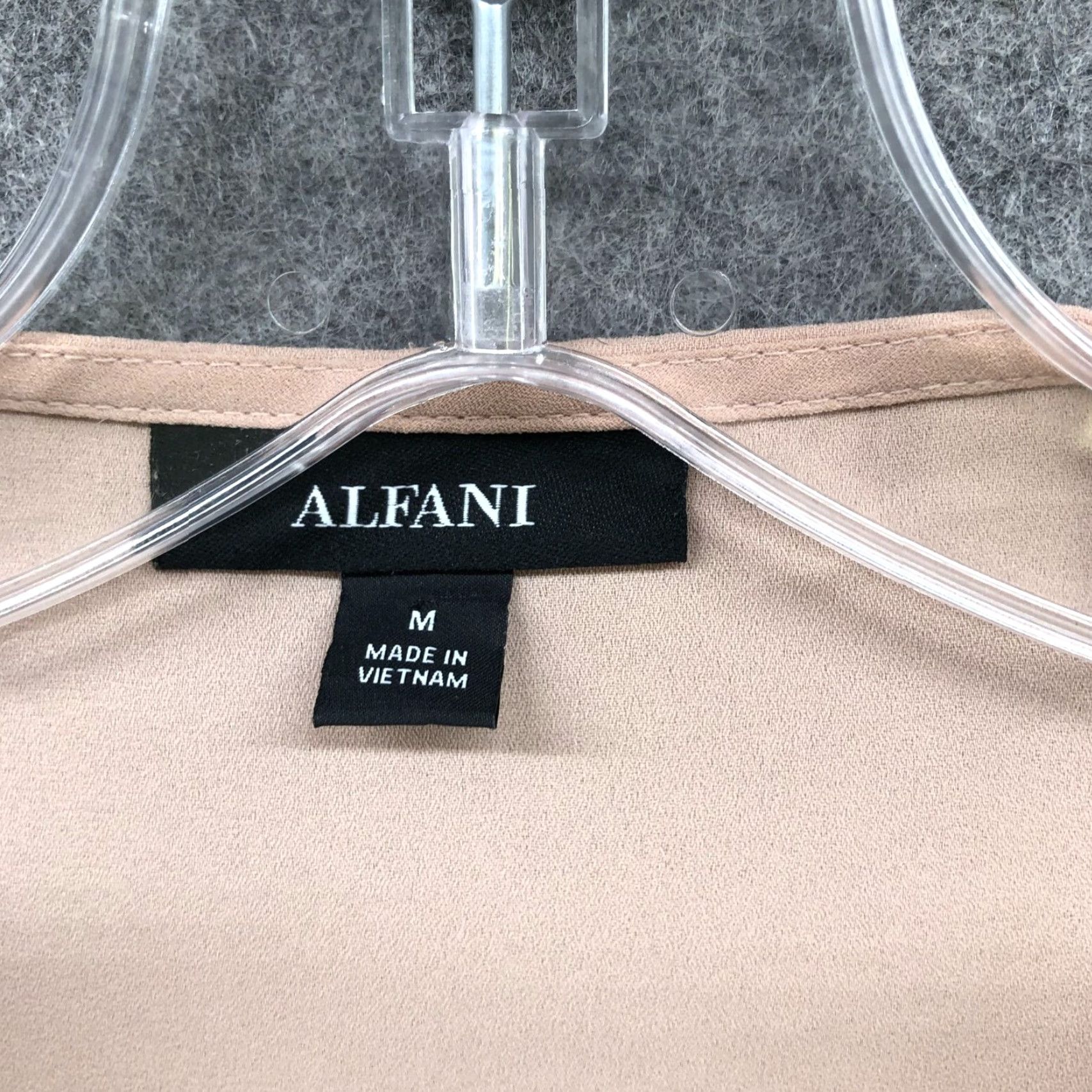Alfani Alfani Blouse Womens M Peach Chiffon V-Neck Button Front Long Sleeve Formal Workwear Shirt Size M / US 6-8 / IT 42-44 - 5 Thumbnail