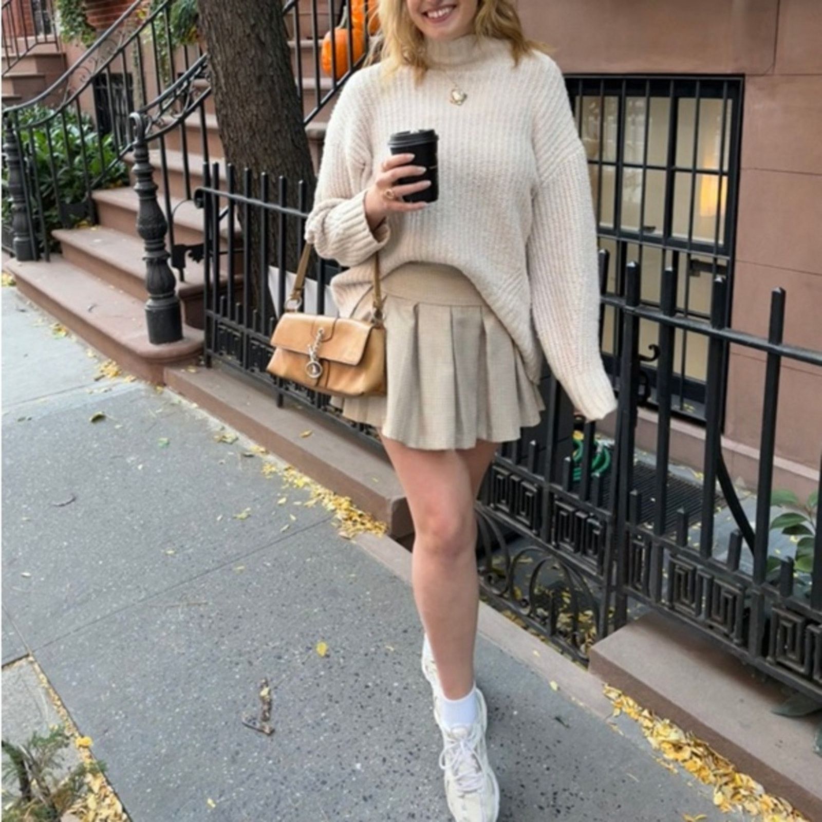 Free People 🤎Mare Mare School Girl Skirt Brown Plaid XL 🤎 (Item #052) Size 34" / US 12 / IT 48 - 11 Thumbnail