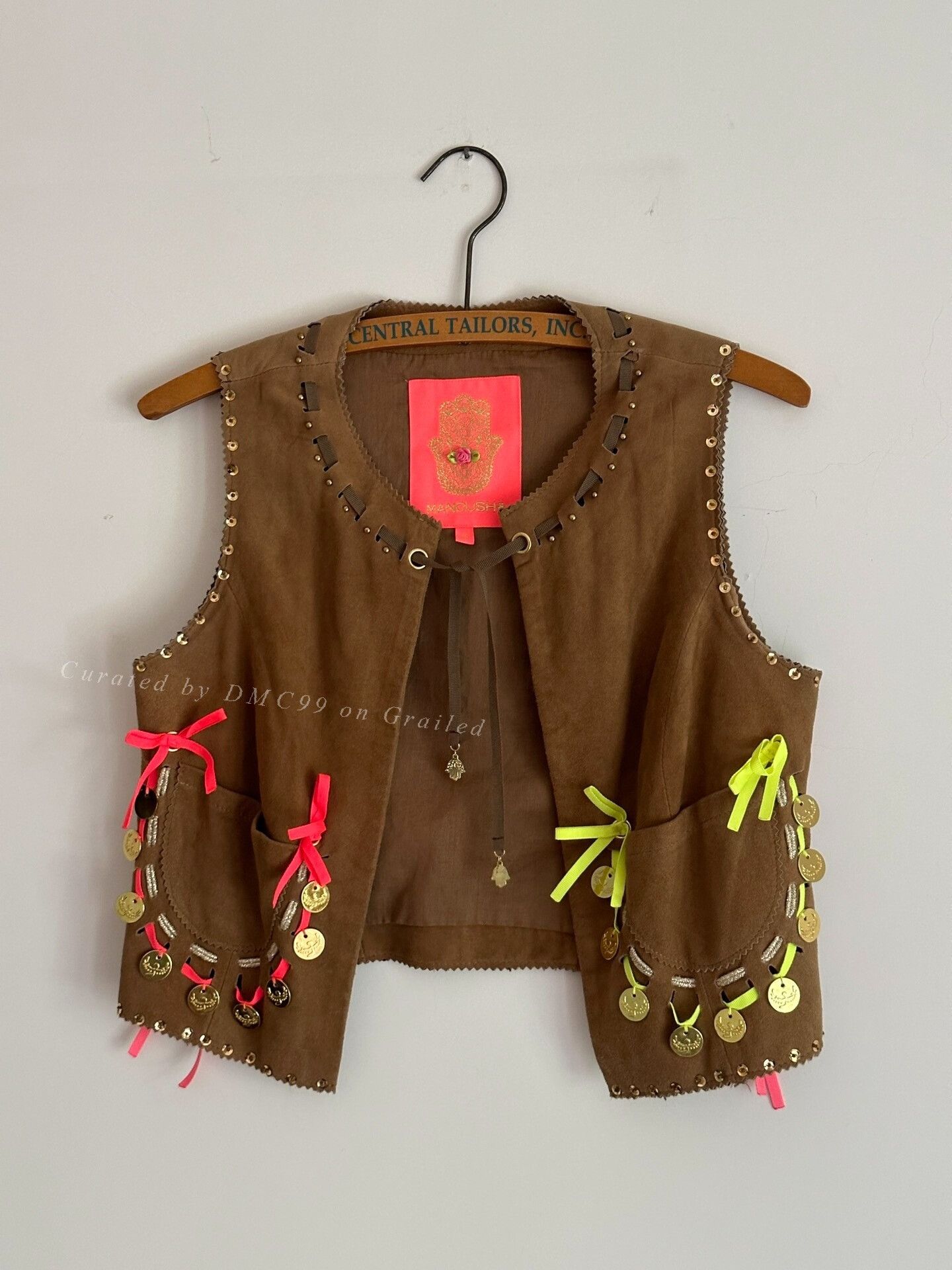 Vintage Manoush Vintage Suede Ethnic Vest Size M / US 6-8 / IT 42-44 - 1 Thumbnail