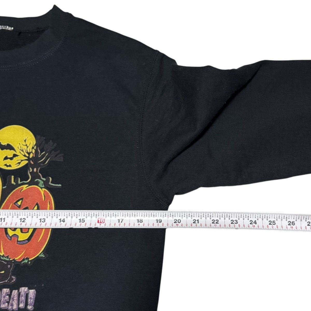 Vintage 90s Halloween Jack-O-Lantern Black Sweatshirt Women's Medium Size M / US 6-8 / IT 42-44 - 5 Thumbnail