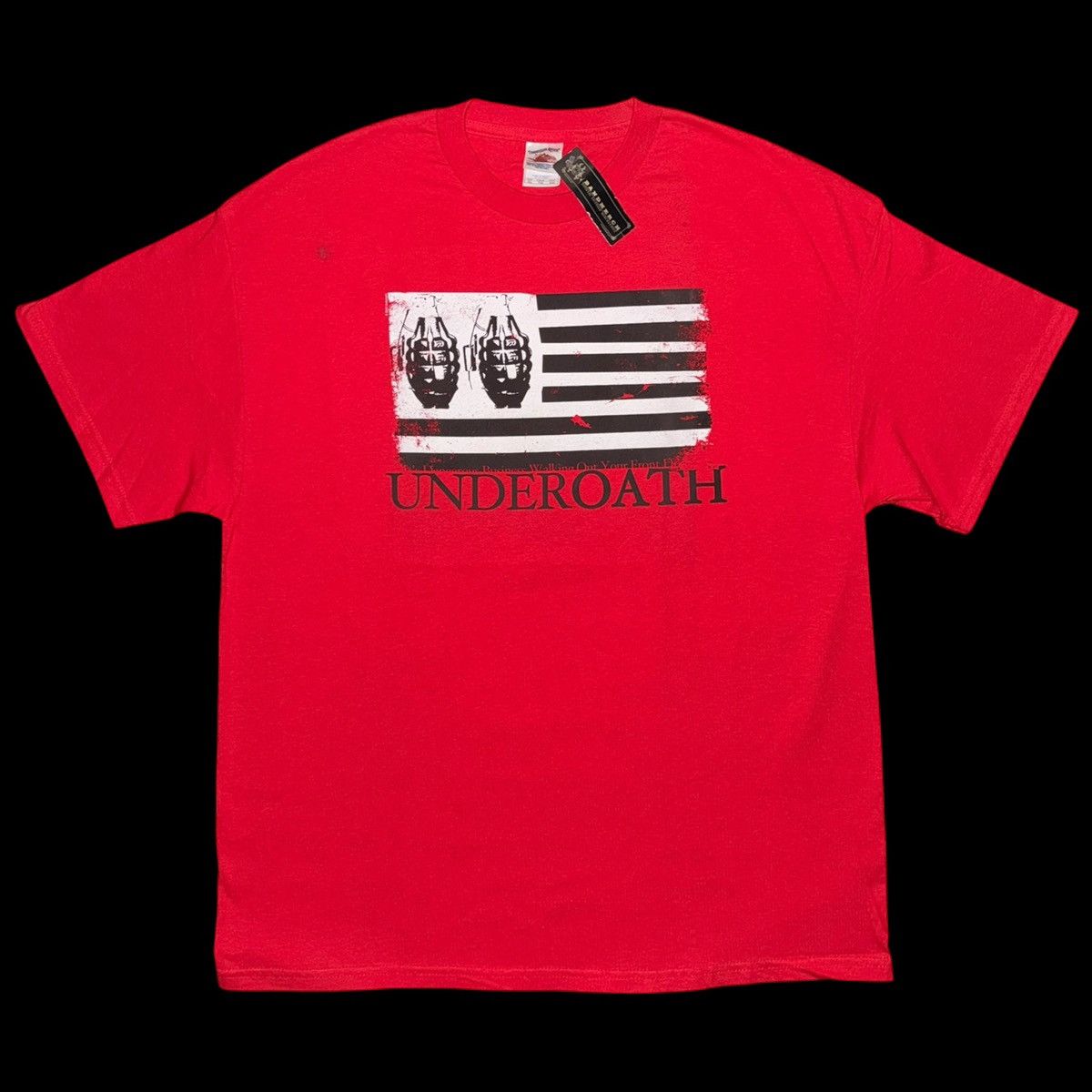 Vintage 2006 Underoath Emo Screamo Metalcore Flag Tee T-Shirt Size US XL / EU 56 / 4 - 3 Thumbnail