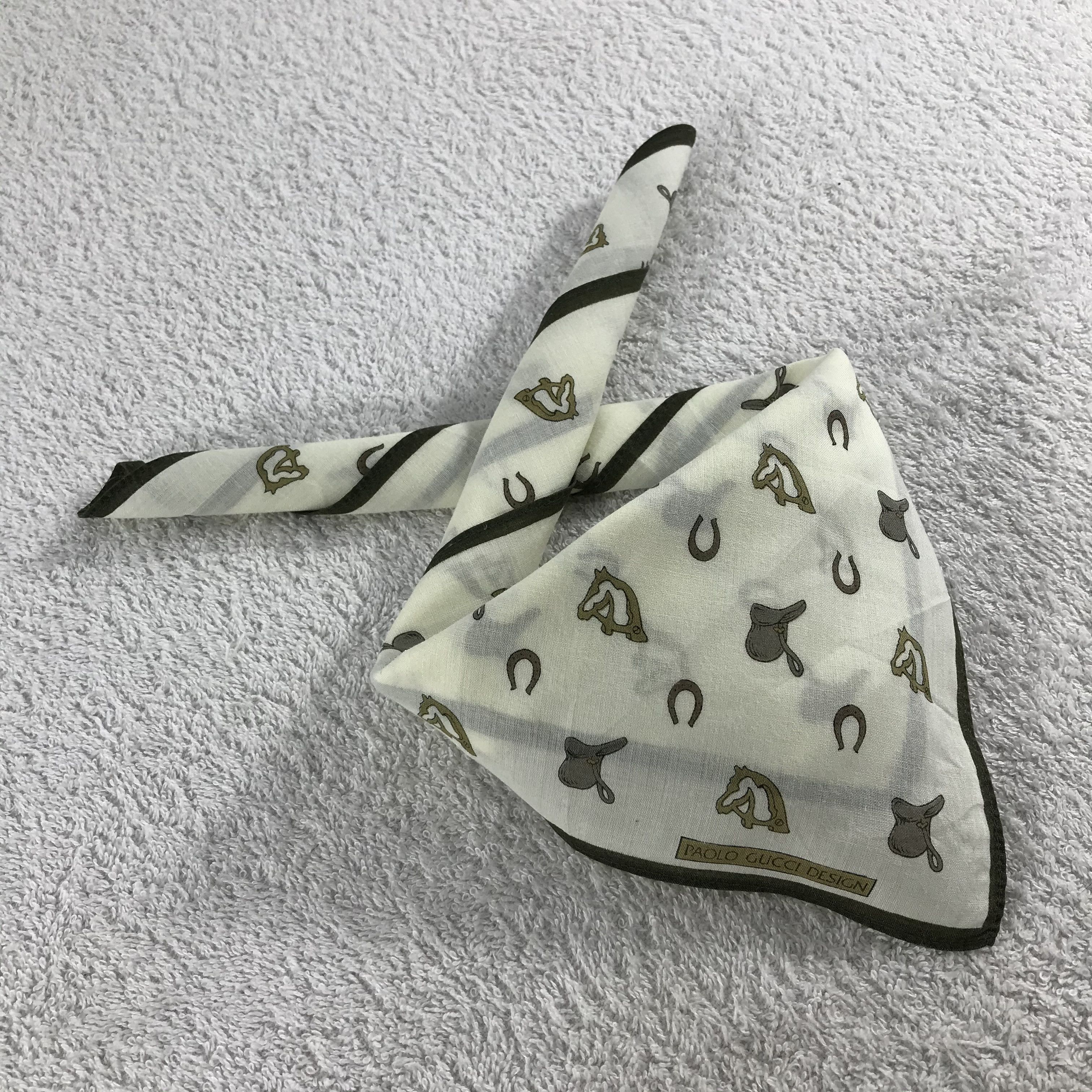 Paolo Gucci × Vintage Paolo Gucci Bandana / Handkerchief / Neckerchief - S080 Size ONE SIZE - 4 Thumbnail