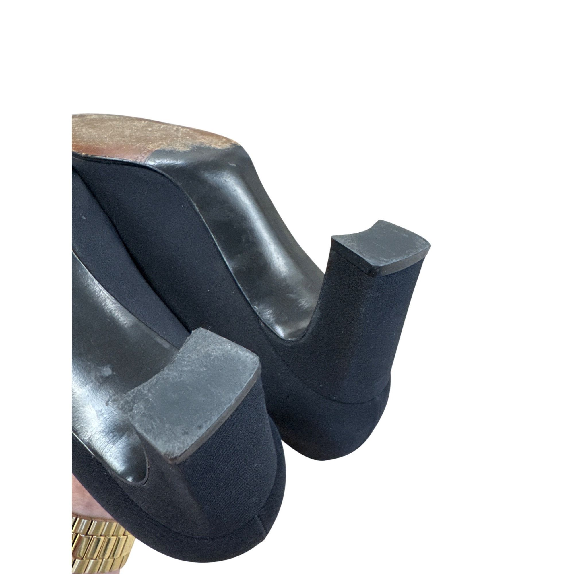 Stuart Weitzman Stuart Weitzman Womens Black Leather Heeled 2.5 " Shoes Siz Size US 7 / IT 37 - 10 Thumbnail