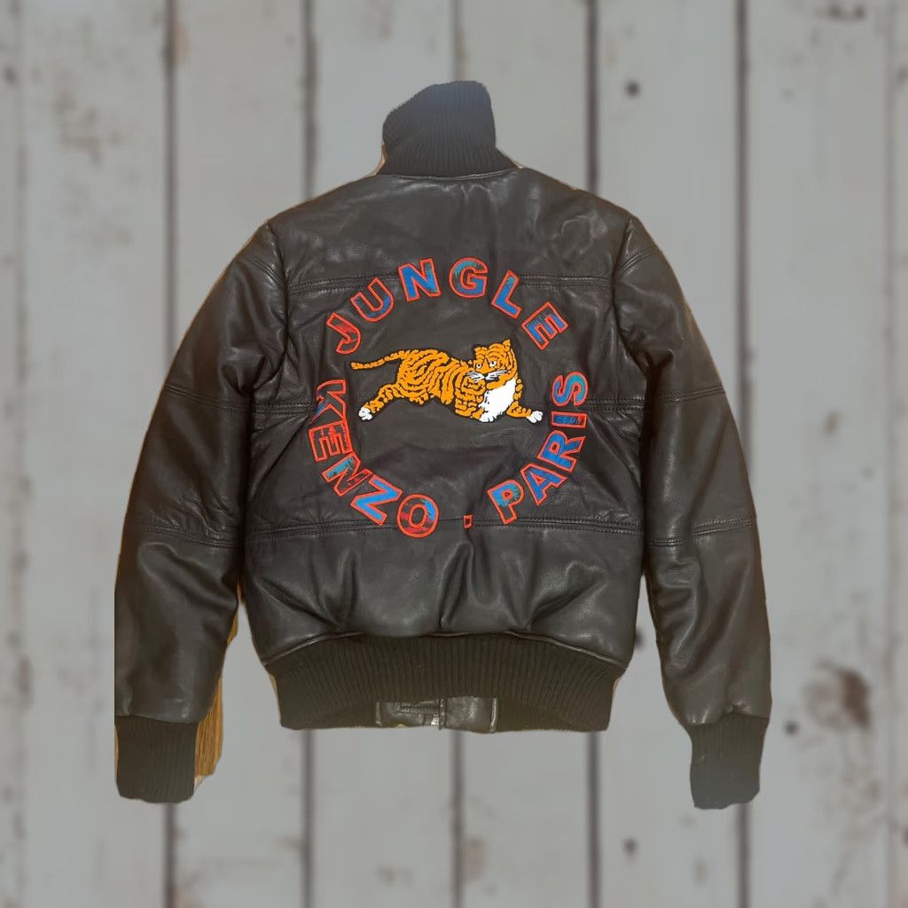 Kenzo KENZO x H&M Leather Bomber Jacket Spring Black XS SS16 Rare Limited Mens Size US XS / EU 42 / 0 - 1 Thumbnail