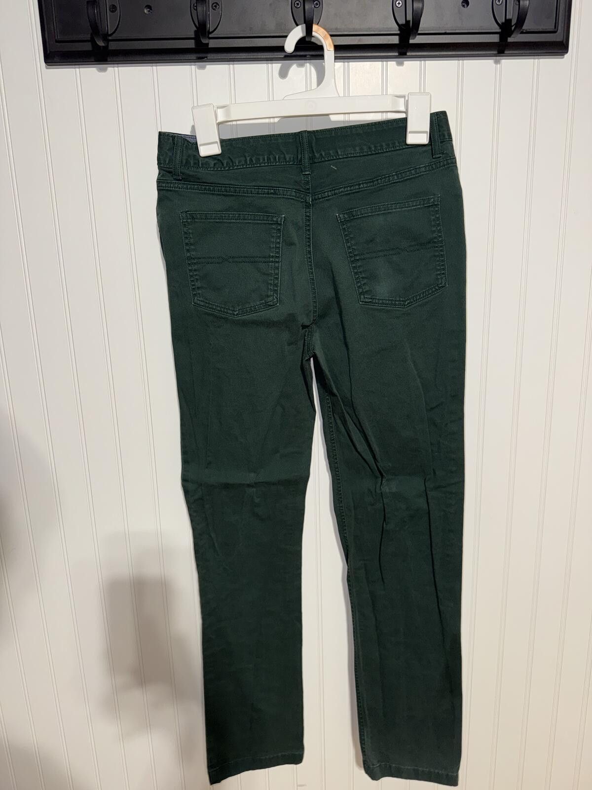 Class Club Class Club Boys Size 18 Modern Fit Hunter Green Chino Pants Size US 26 / EU 42 - 2 Thumbnail