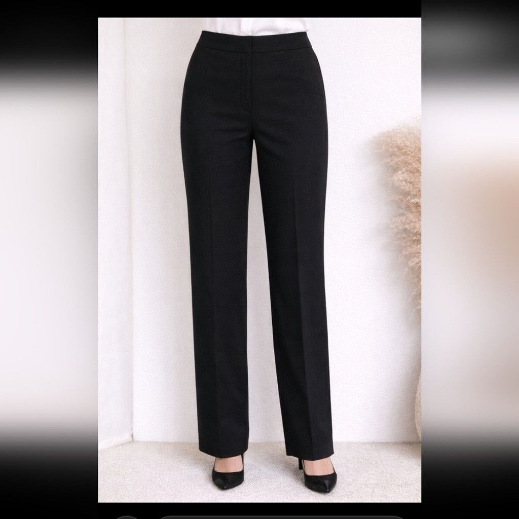 Talbots Talbots Women's Black Straight Leg Pants Wool Size 2 Size 26" / US 2 / IT 38 - 1 Thumbnail