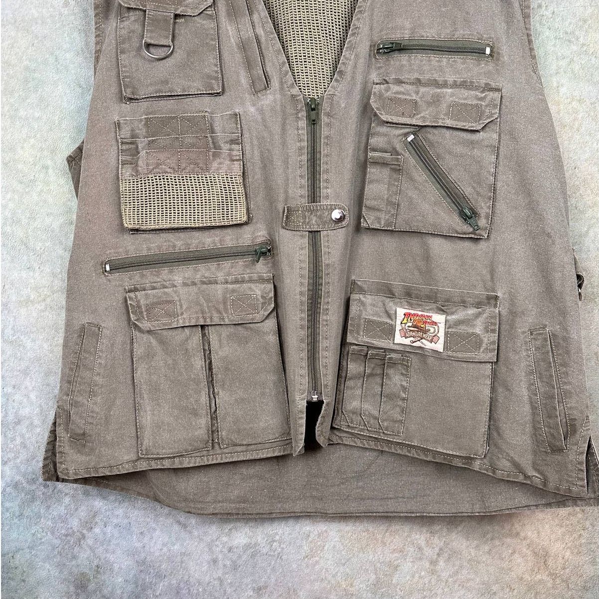 Disney × Vintage Vintage Utility Vest XL Indiana Jones Safari Green Outdoor Size US XL / EU 56 / 4 - 4 Thumbnail