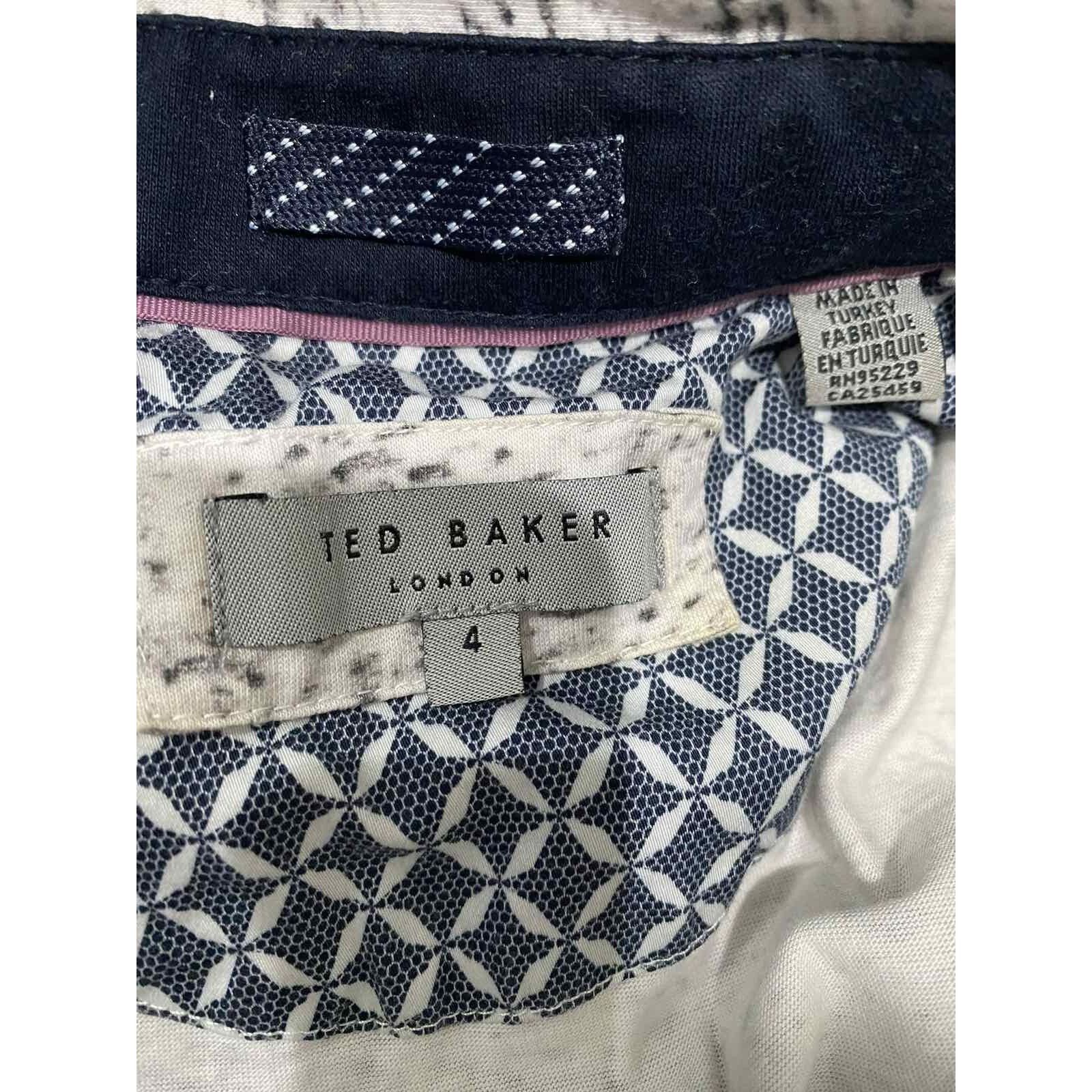 Ted Baker TED BAKER Men's Cotton Polo Shirt Print Gray Size 4 A000963 Size US XL / EU 56 / 4 - 5 Thumbnail