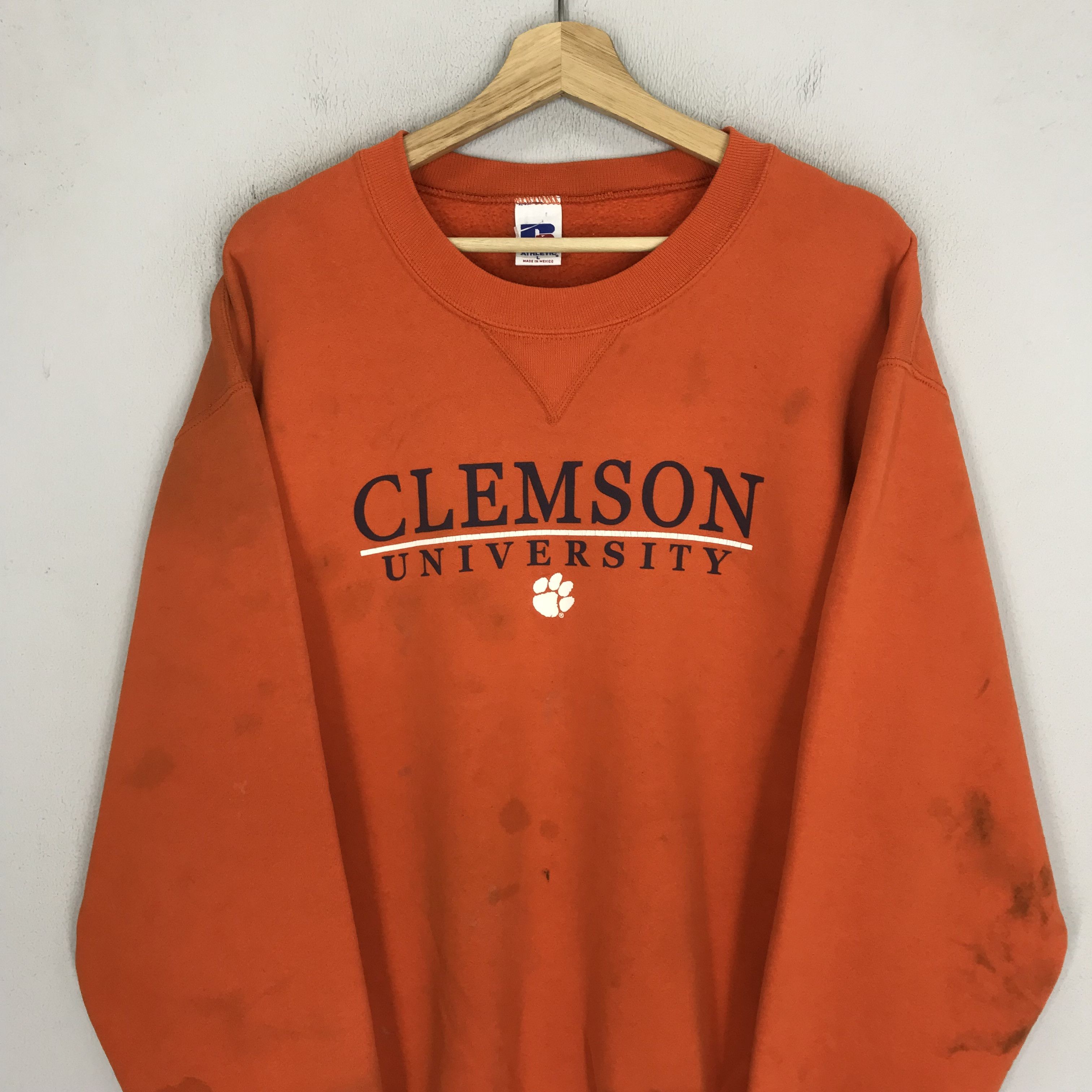 NCAA Vintage 90's Heavy Used Clemson Tigers Ncaa Orange - 311 Size US L / EU 52-54 / 3 - 3 Thumbnail