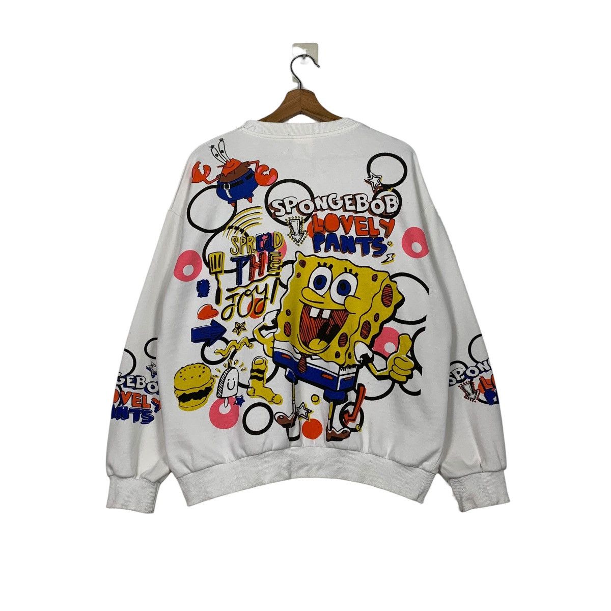 Japanese Brand Spongebob Lovely Pants Fullprint Sweatshirt Size US M / EU 48-50 / 2 - 7 Thumbnail