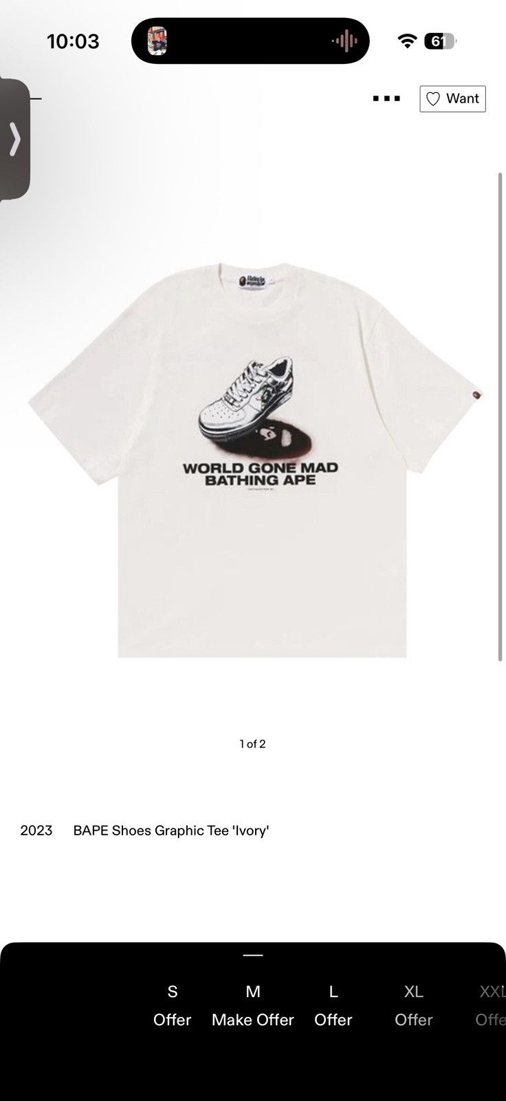 Bape Bape Graphic Tee Size US XL / EU 56 / 4 - 2 Thumbnail