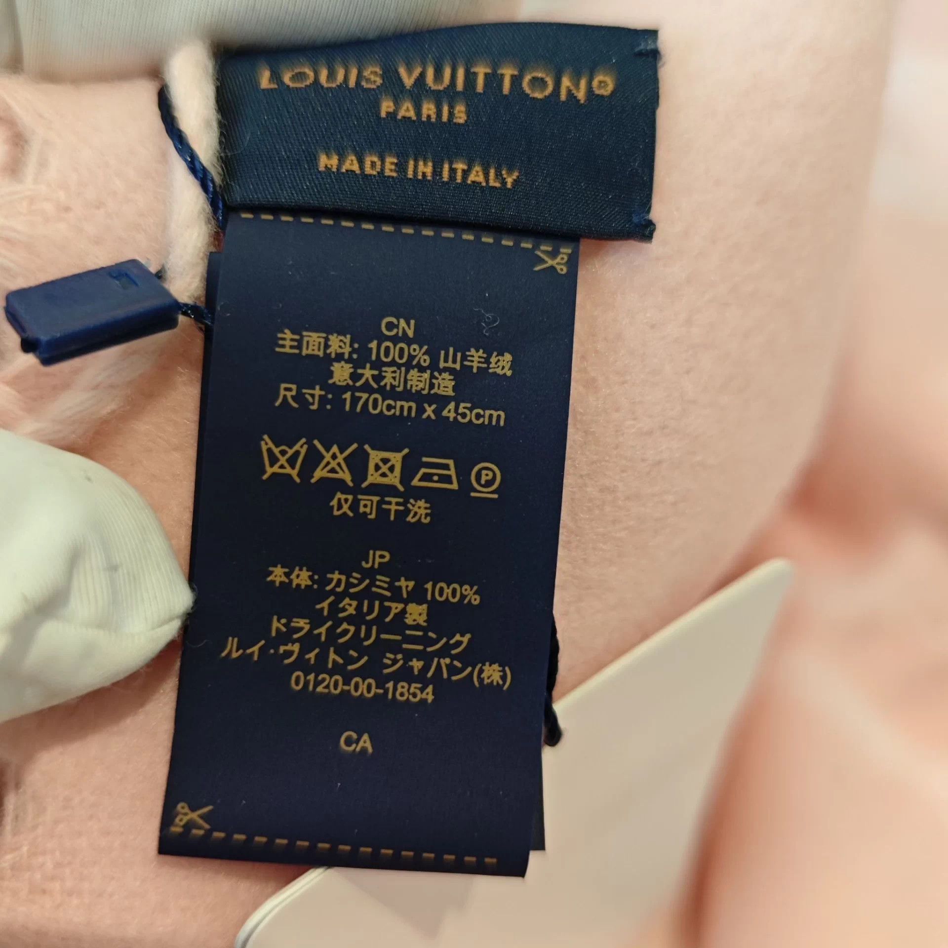 Louis Vuitton LV Cashmere Scarf 170x45 Pink Size ONE SIZE - 3 Thumbnail