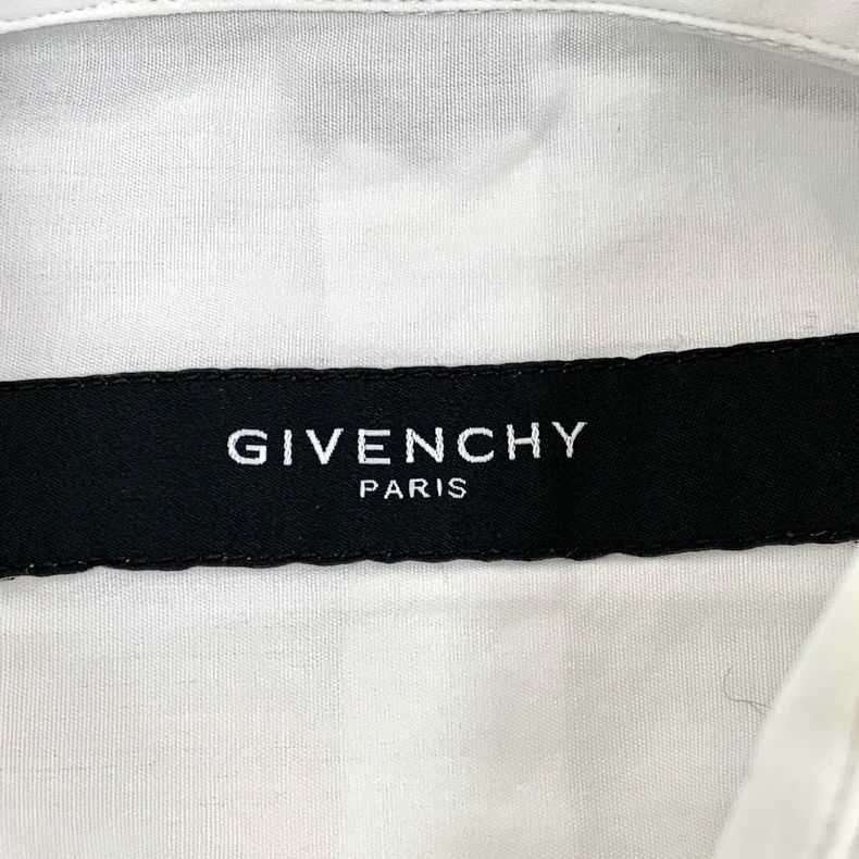 Givenchy Givenchy Givenchy White Cotton Long Sleeve ButtonUp Shirt Size US M / EU 48-50 / 2 - 5 Thumbnail