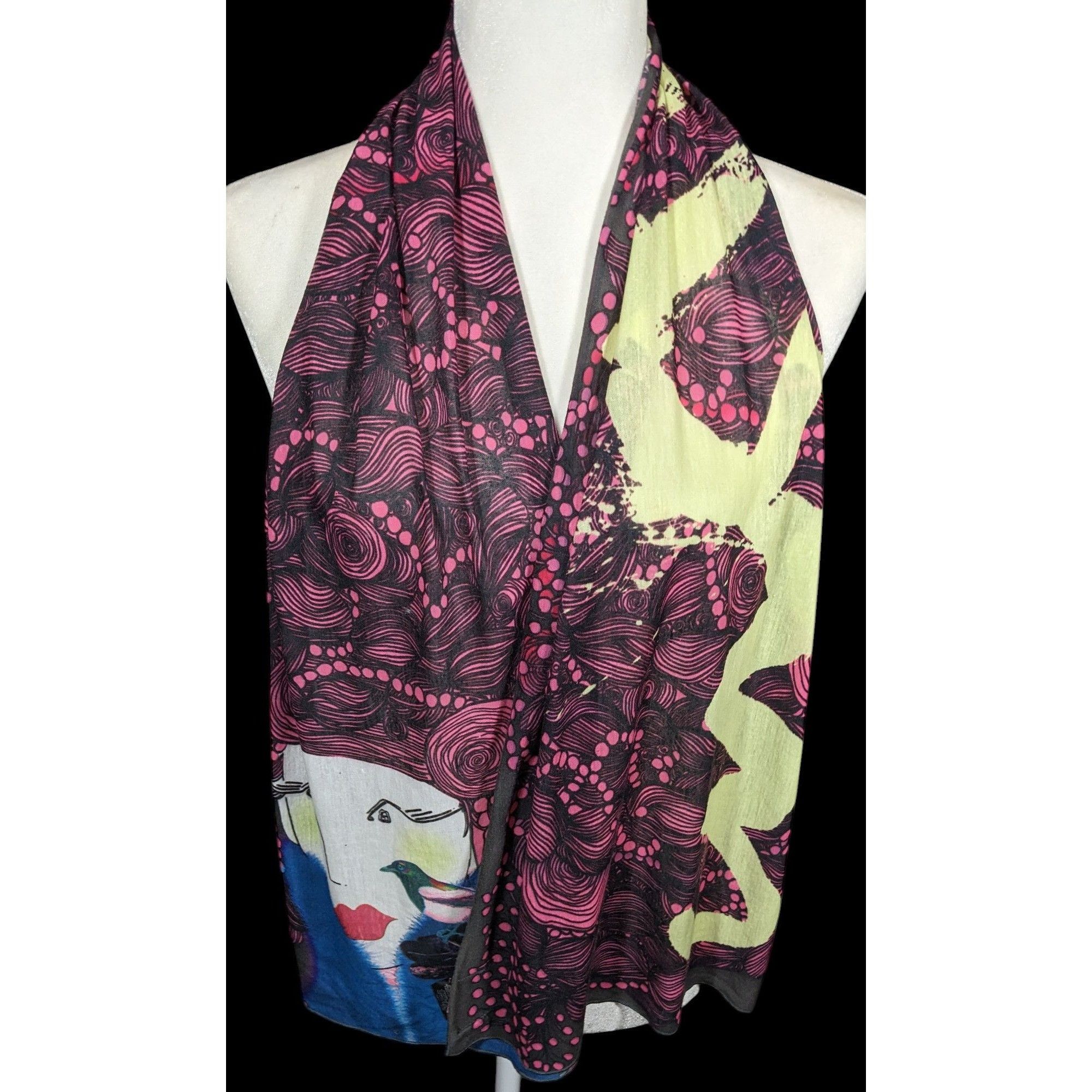 Other Unique Custoline Women's Portrait Art Scarf Size ONE SIZE - 4 Thumbnail