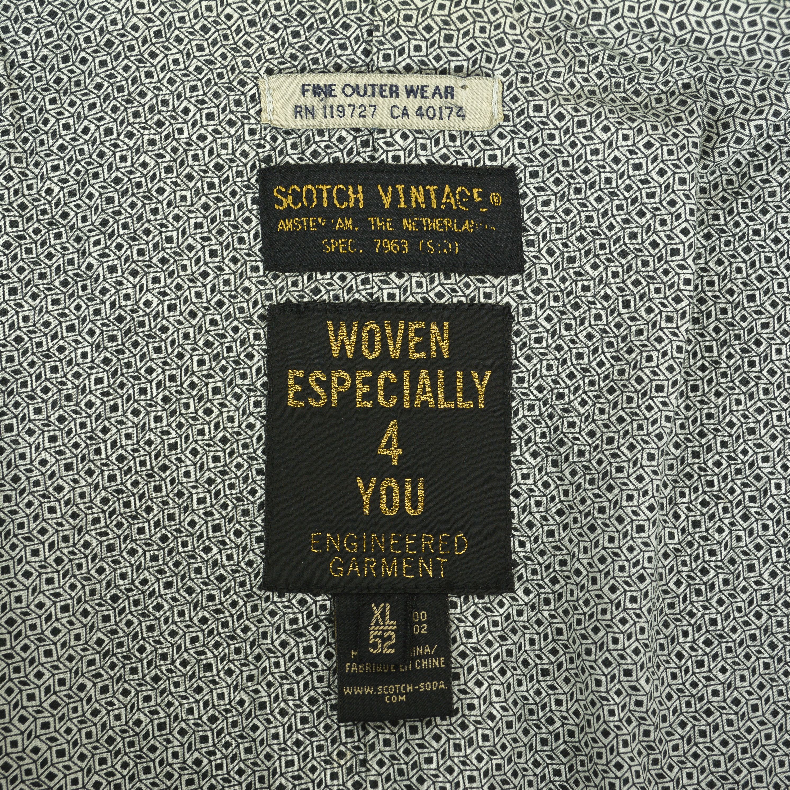 Scotch & Soda Vintage A4 Men XL Blazer Removable Removable Jumper Collar Size 44R - 5 Thumbnail
