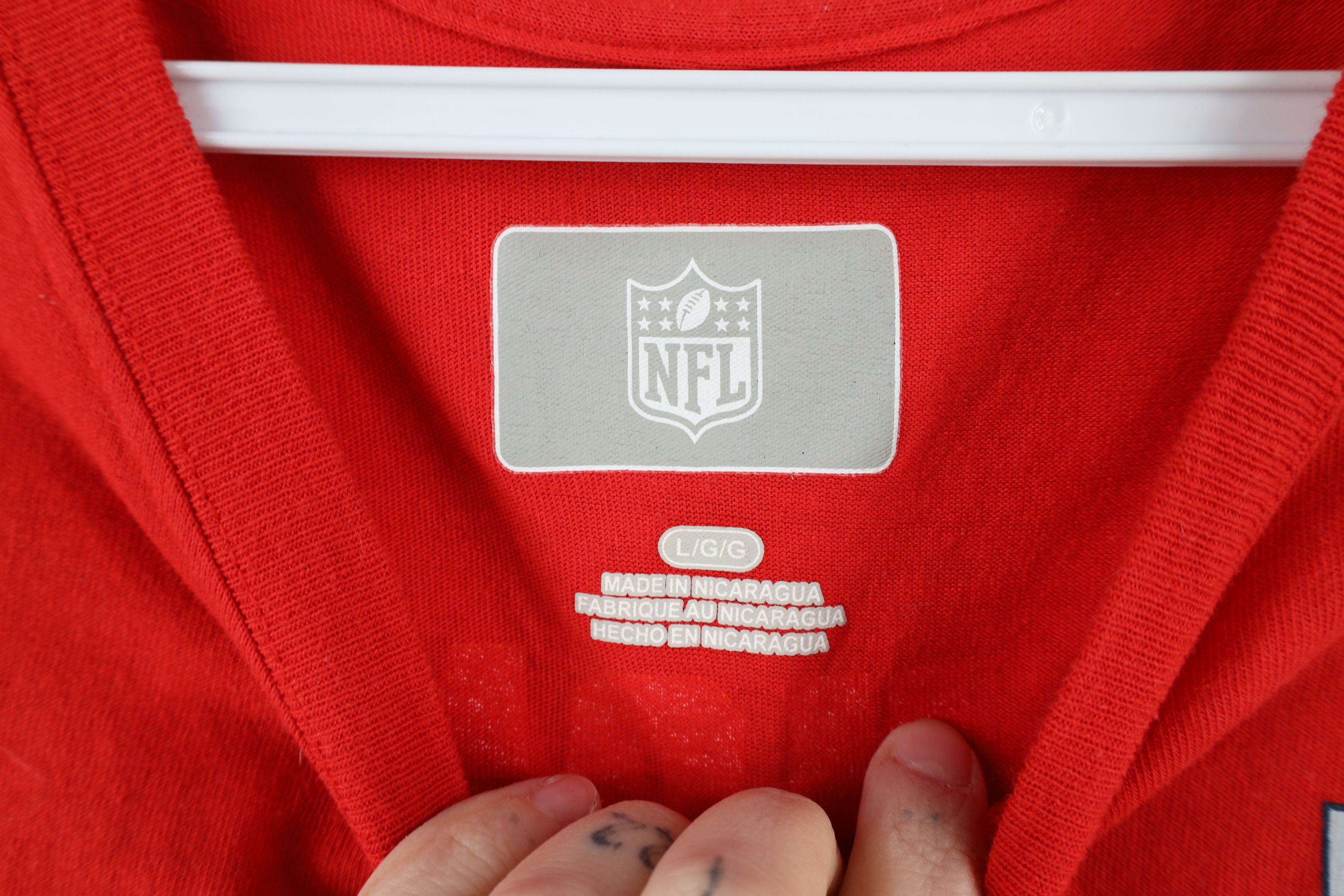 Vintage NFL LVII Patrick Mahomes Kansas City Chiefs Football T-Shirt Size US L / EU 52-54 / 3 - 7 Thumbnail